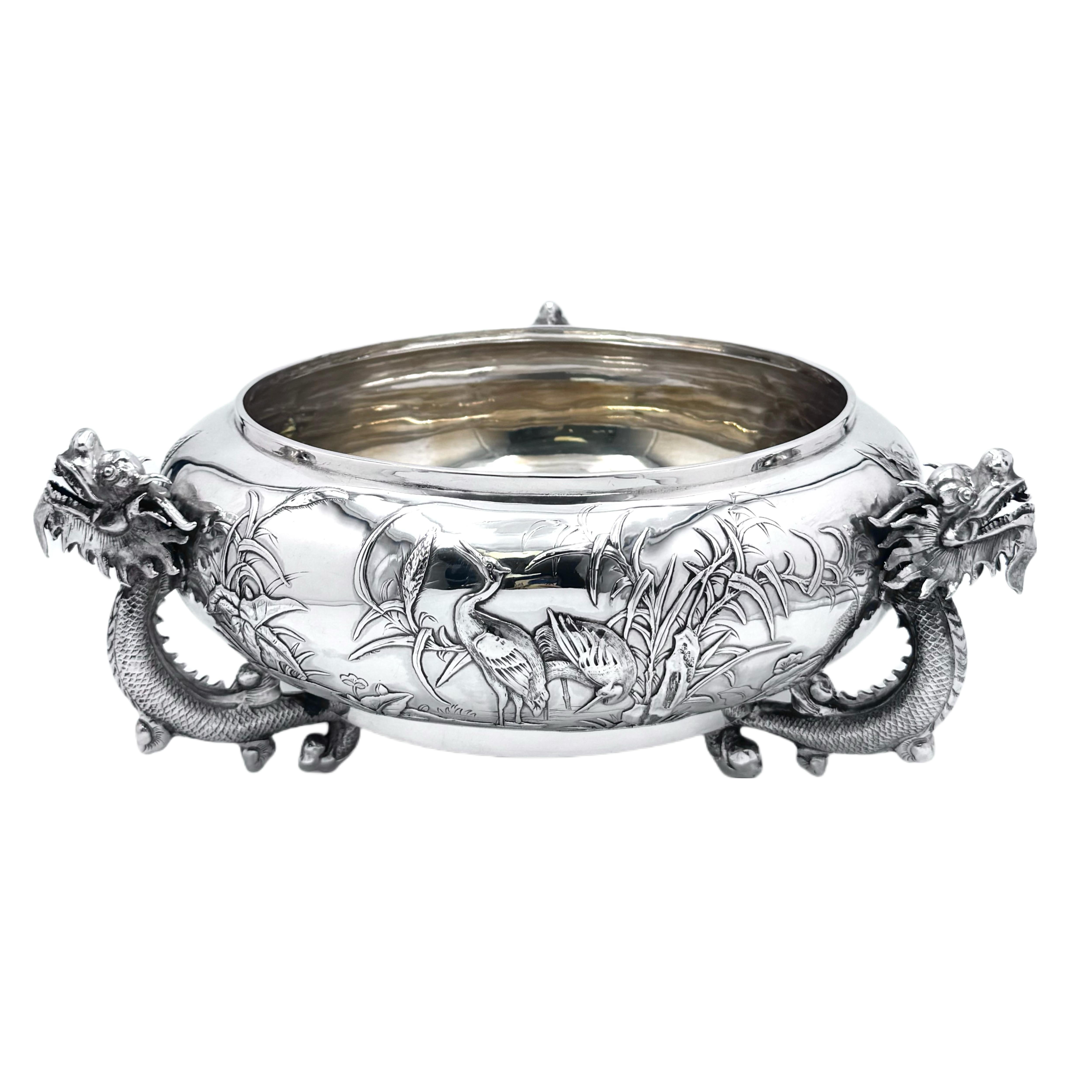 Cuenco chino de plata de exportación en venta 4