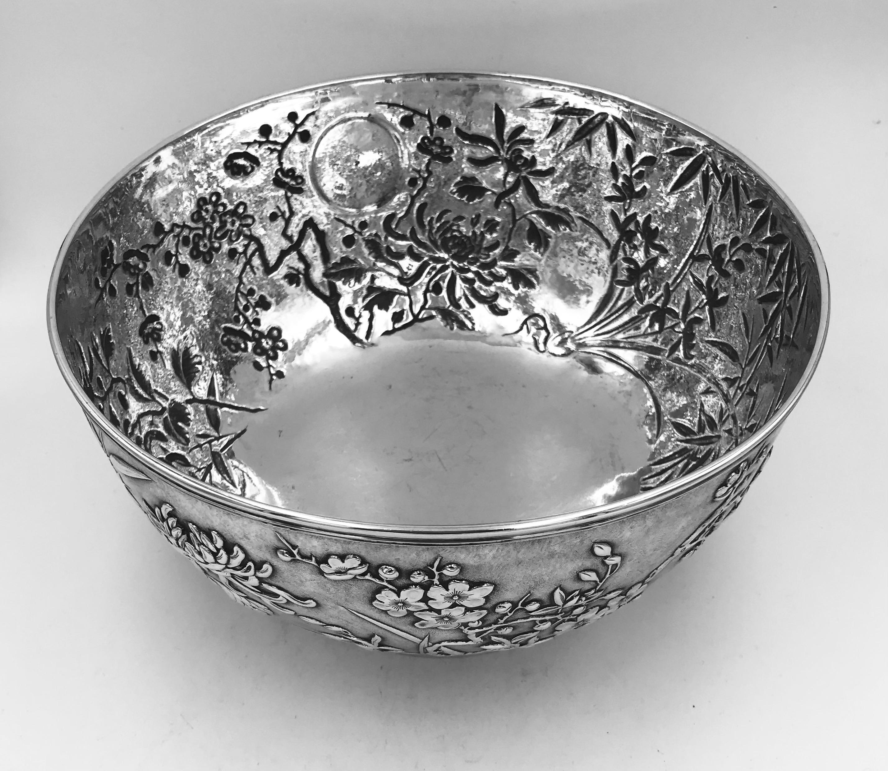 Chinese Export Silver Bowl For Sale 5