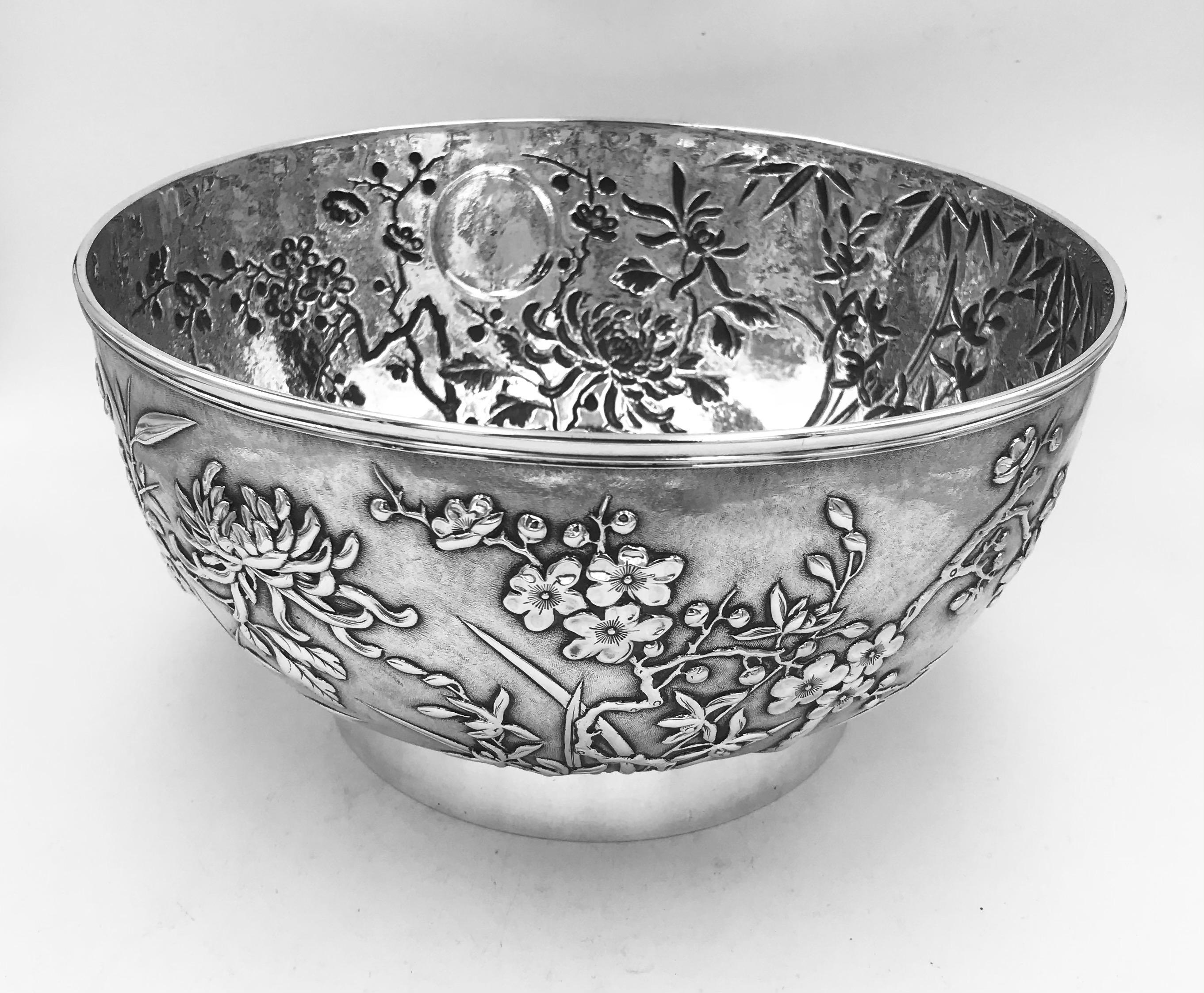 Chinese Export Silver Bowl For Sale 6
