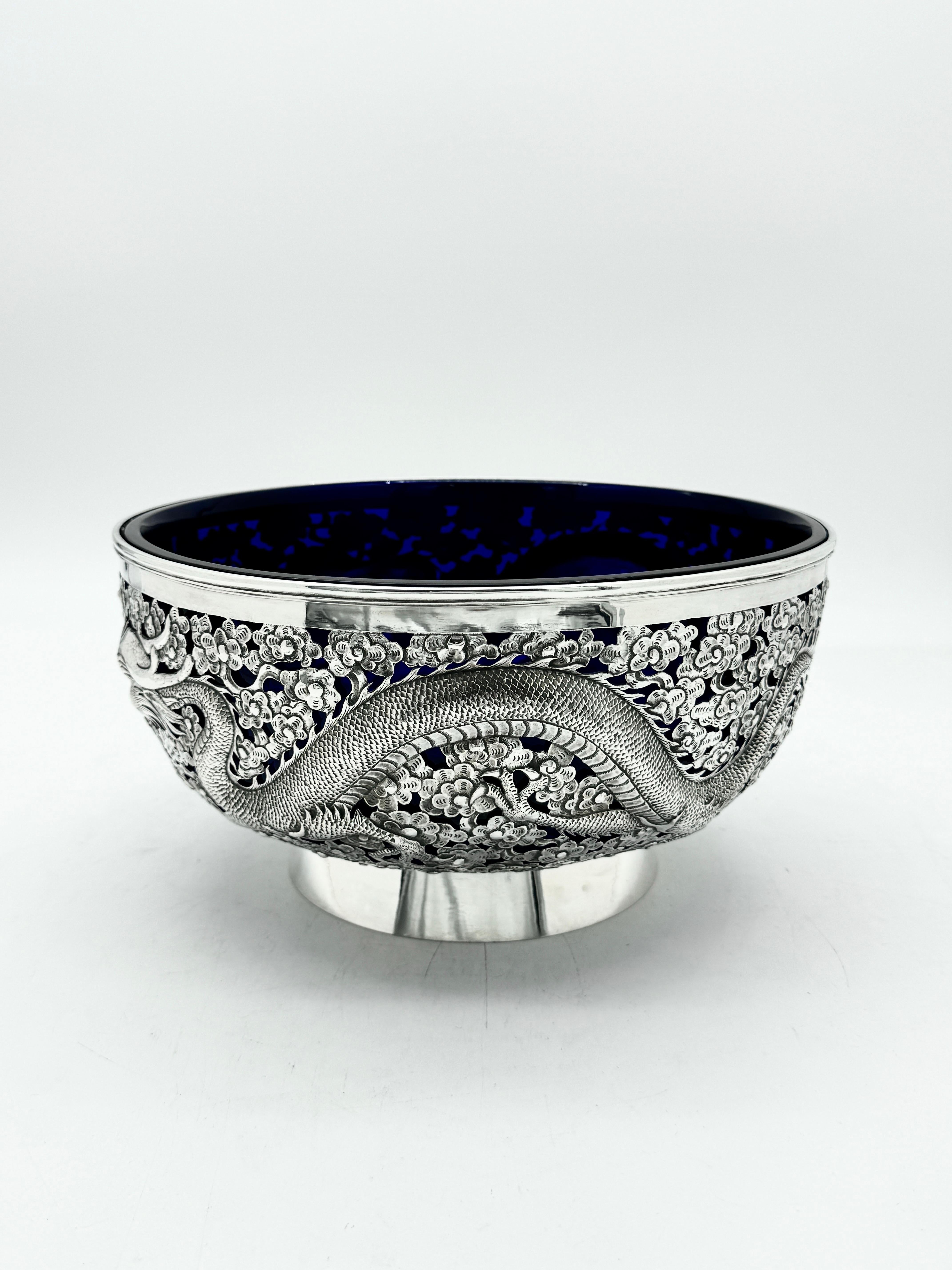 Cuenco chino de plata de exportación Exportación china en venta