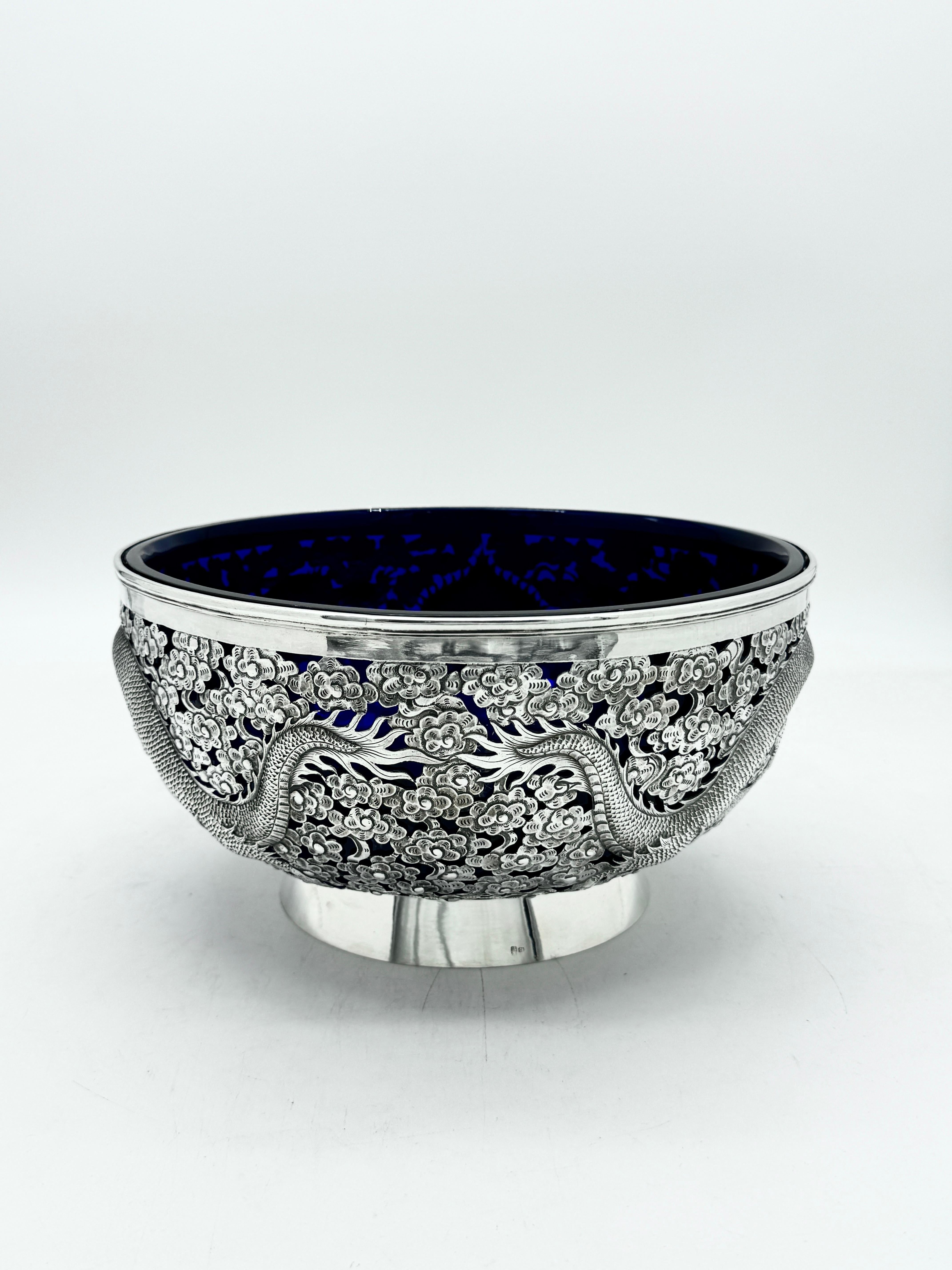 Cuenco chino de plata de exportación Chino en venta