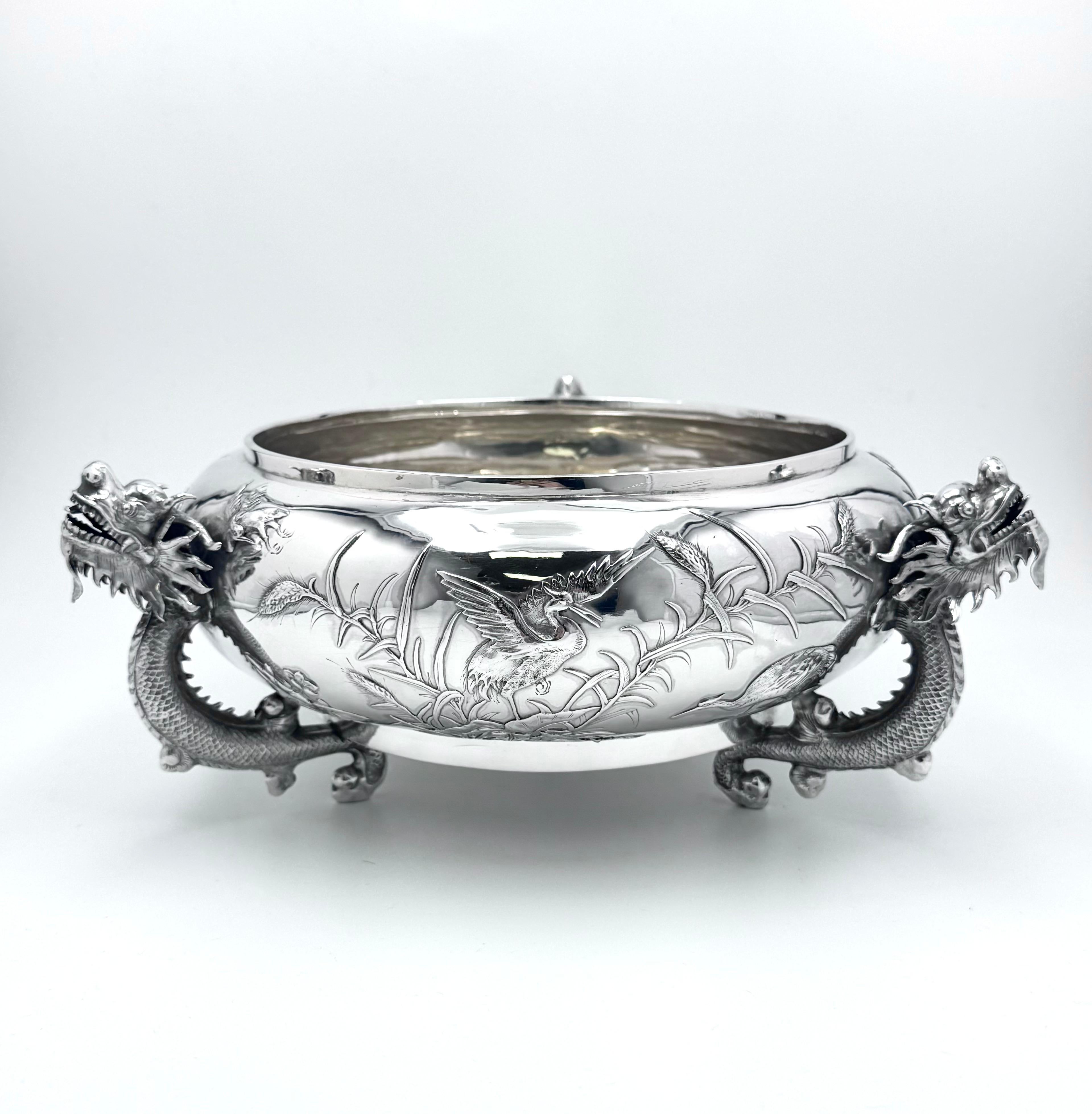 Cuenco chino de plata de exportación Chino en venta