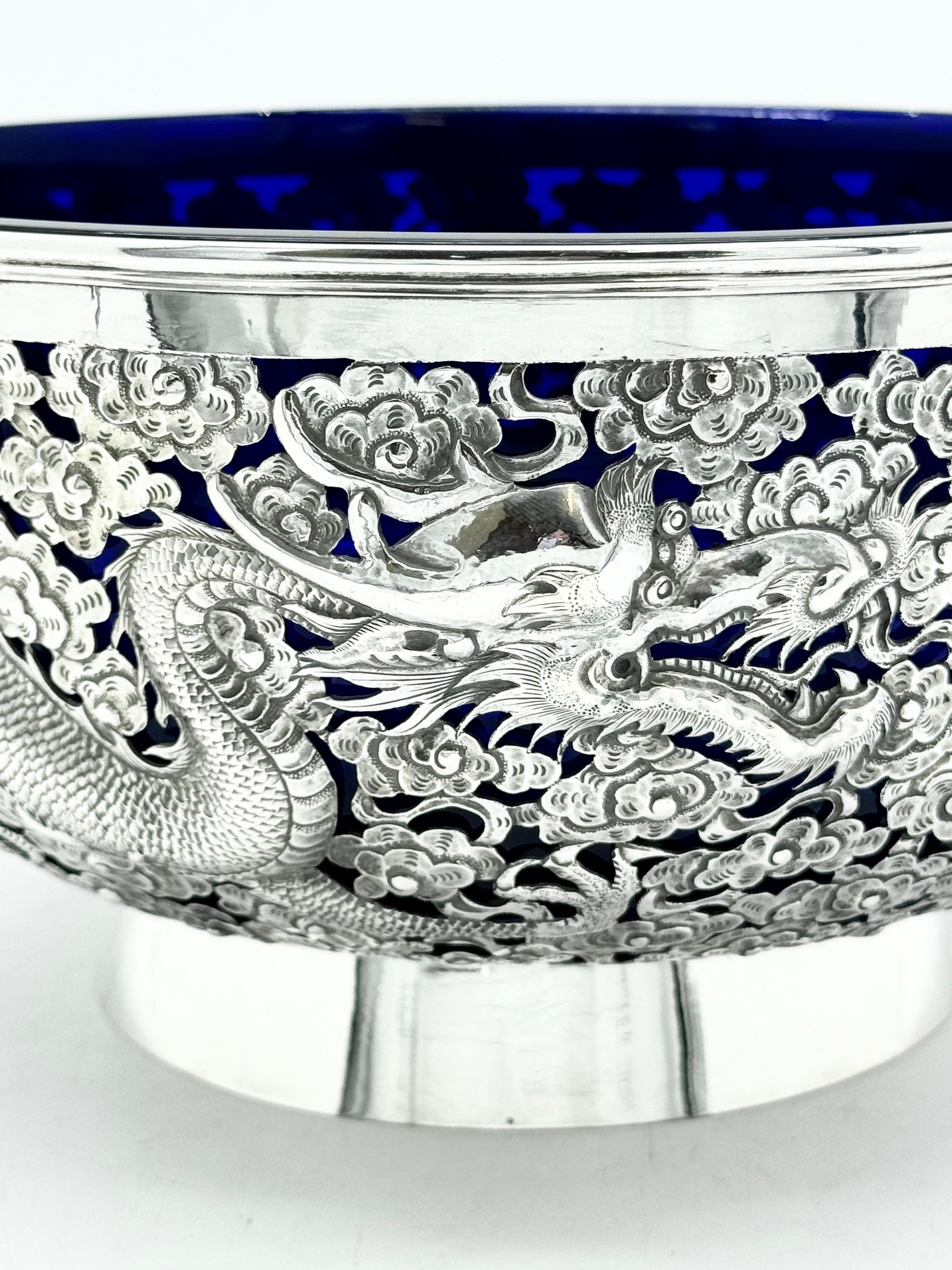 Cuenco chino de plata de exportación en Bueno estado para la venta en London, GB