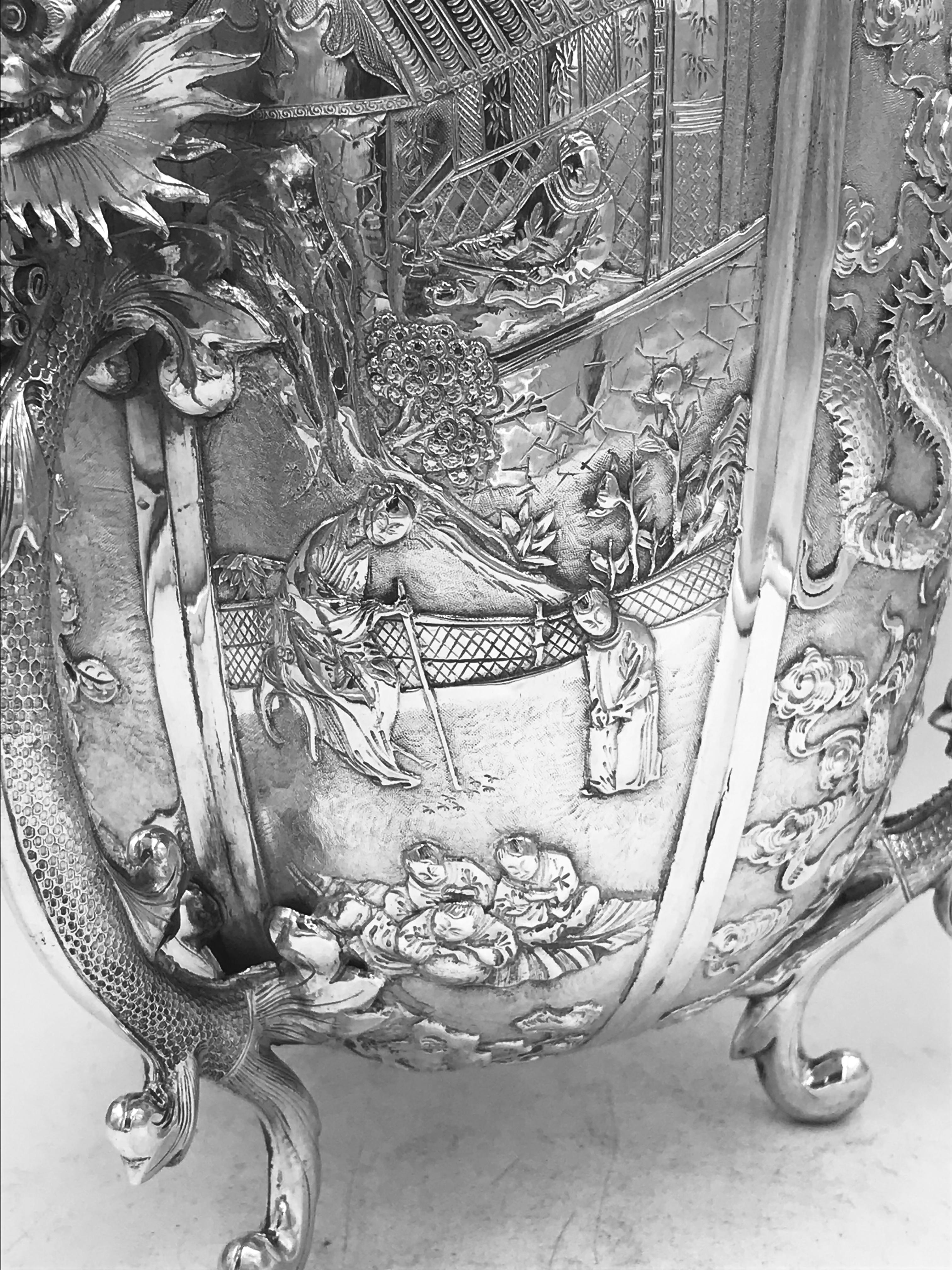 Chinese Export Silver Bowl 1