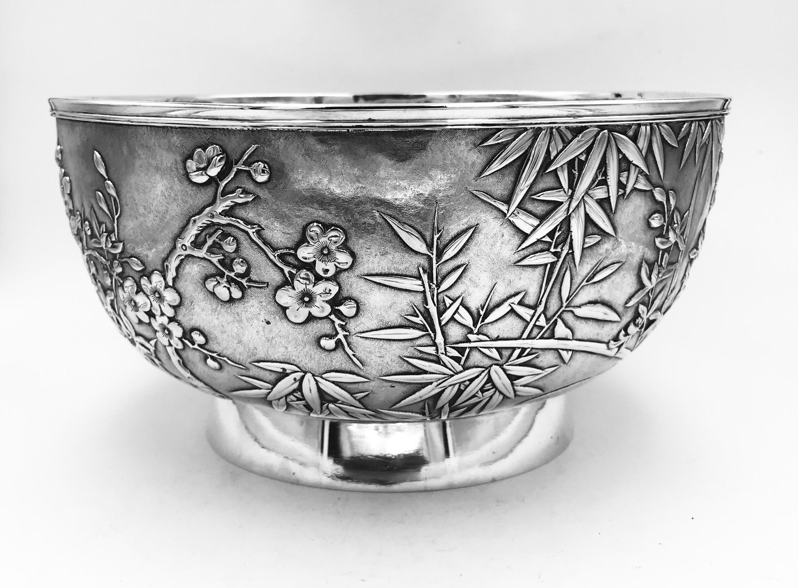 Chinese Export Silver Bowl In Good Condition For Sale In London, GB
