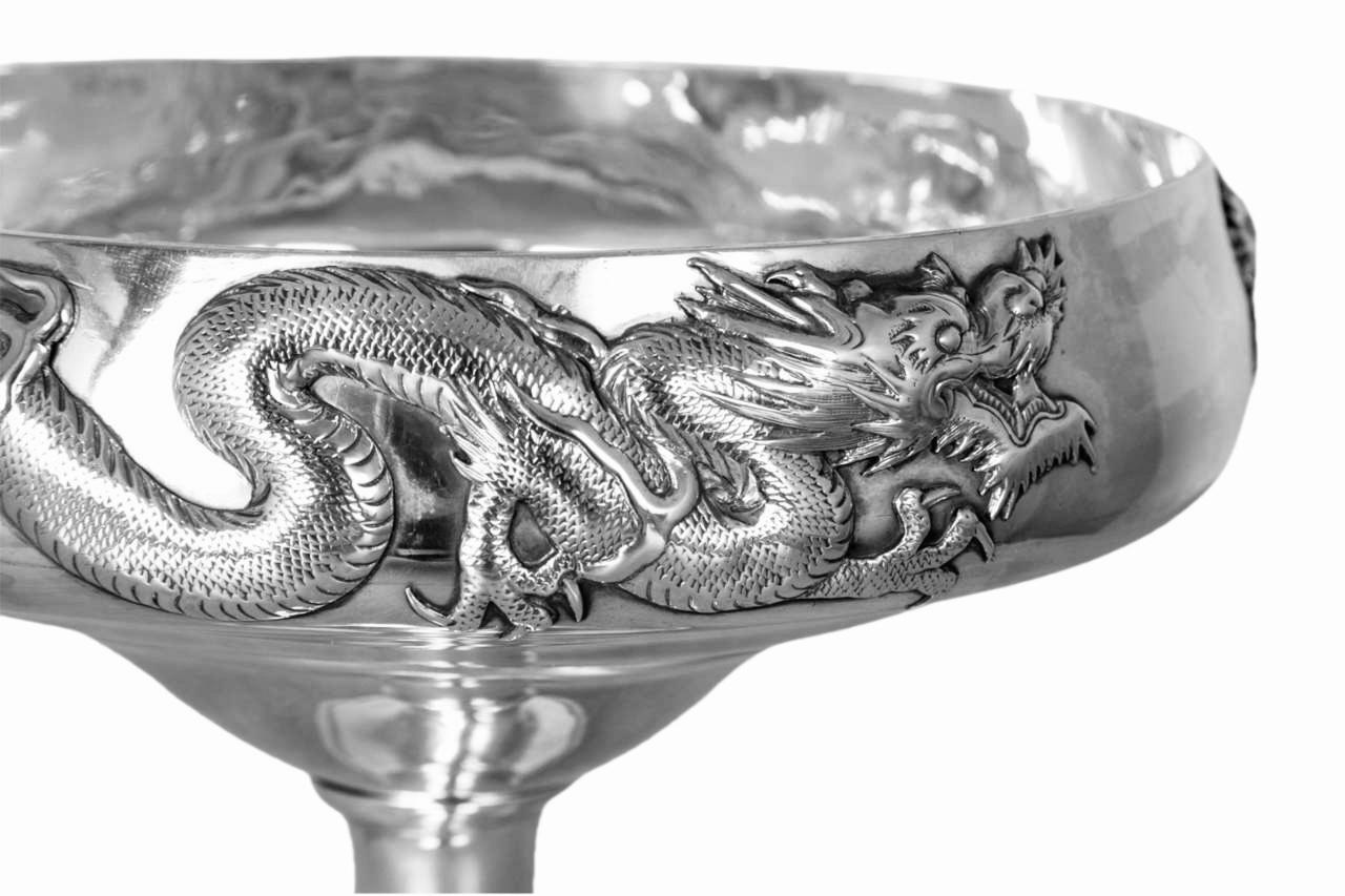 Début du 20ème siècle Bol en argent d'exportation chinois en vente