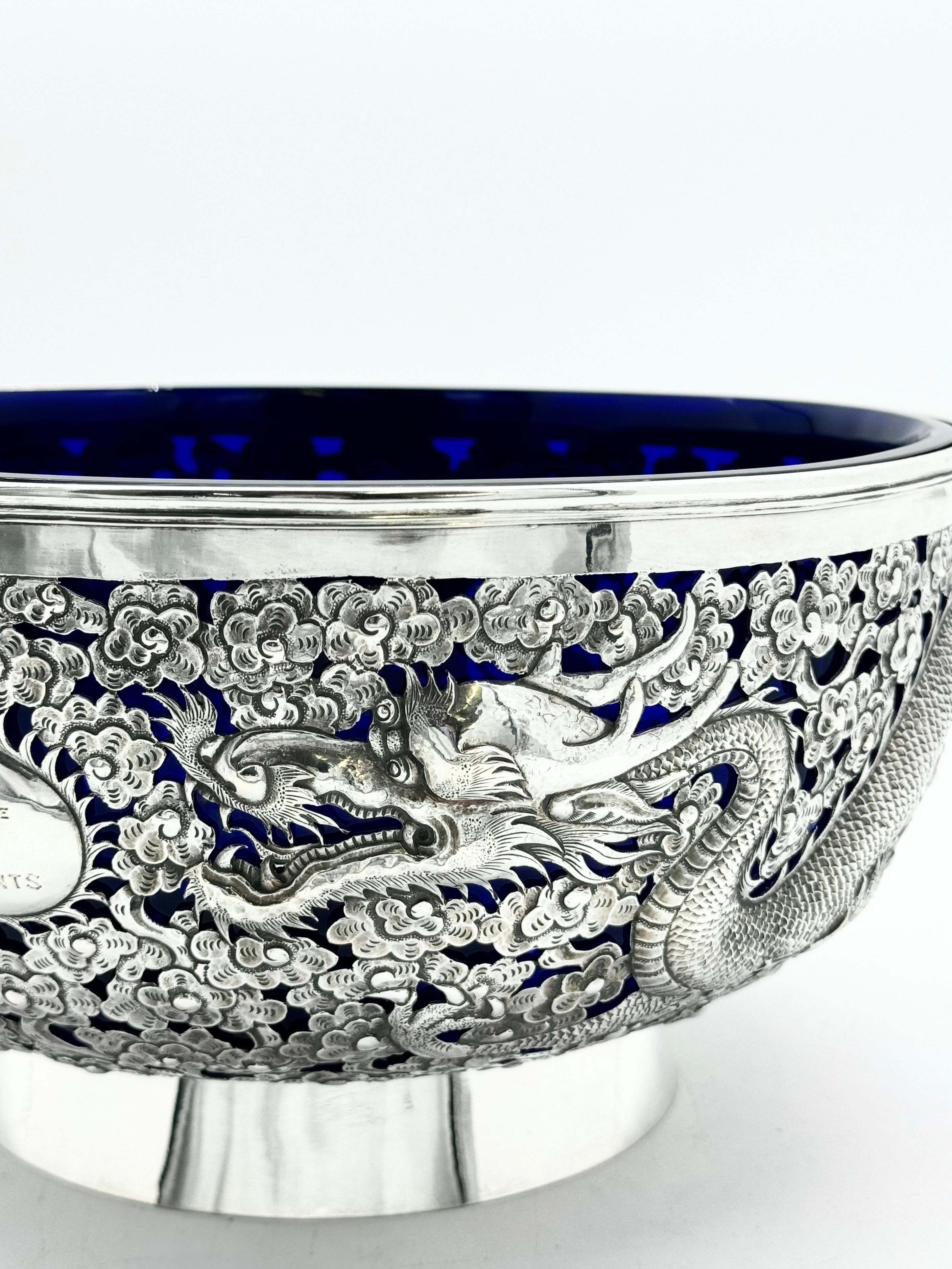 Cuenco chino de plata de exportación Silver en venta