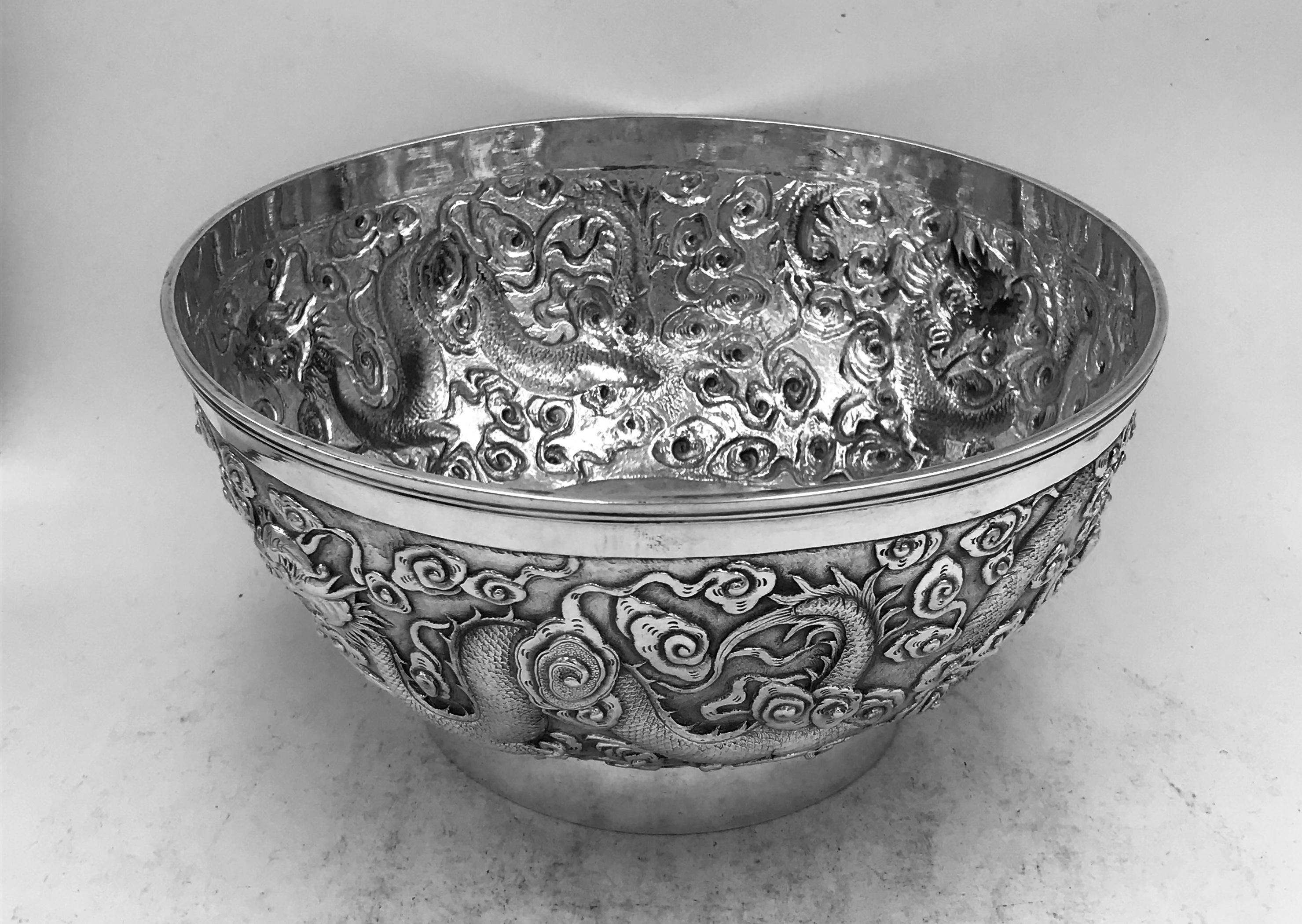 Cuenco chino de plata de exportación en venta 2