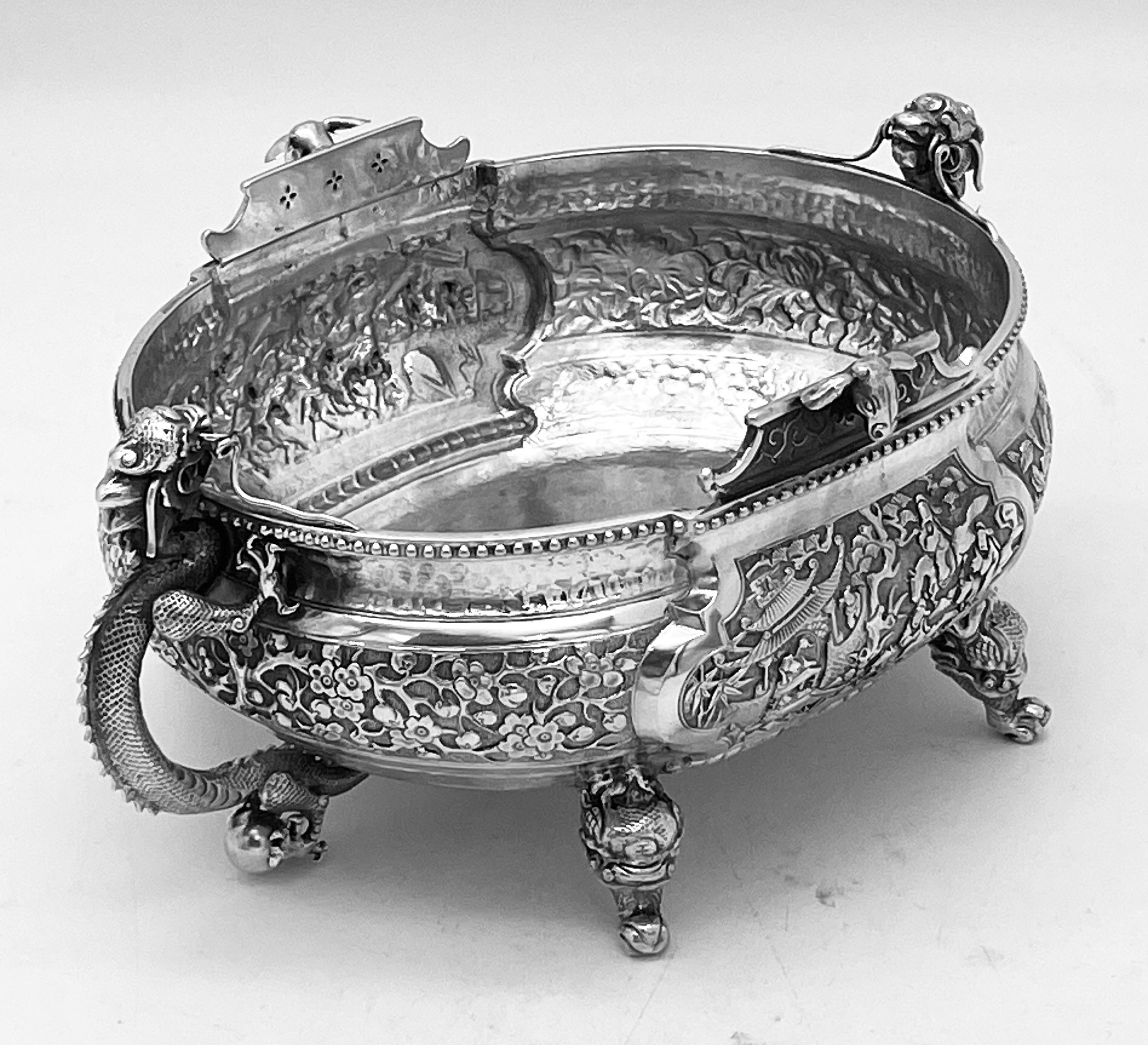 Chinese Export Silver Bowl For Sale 3
