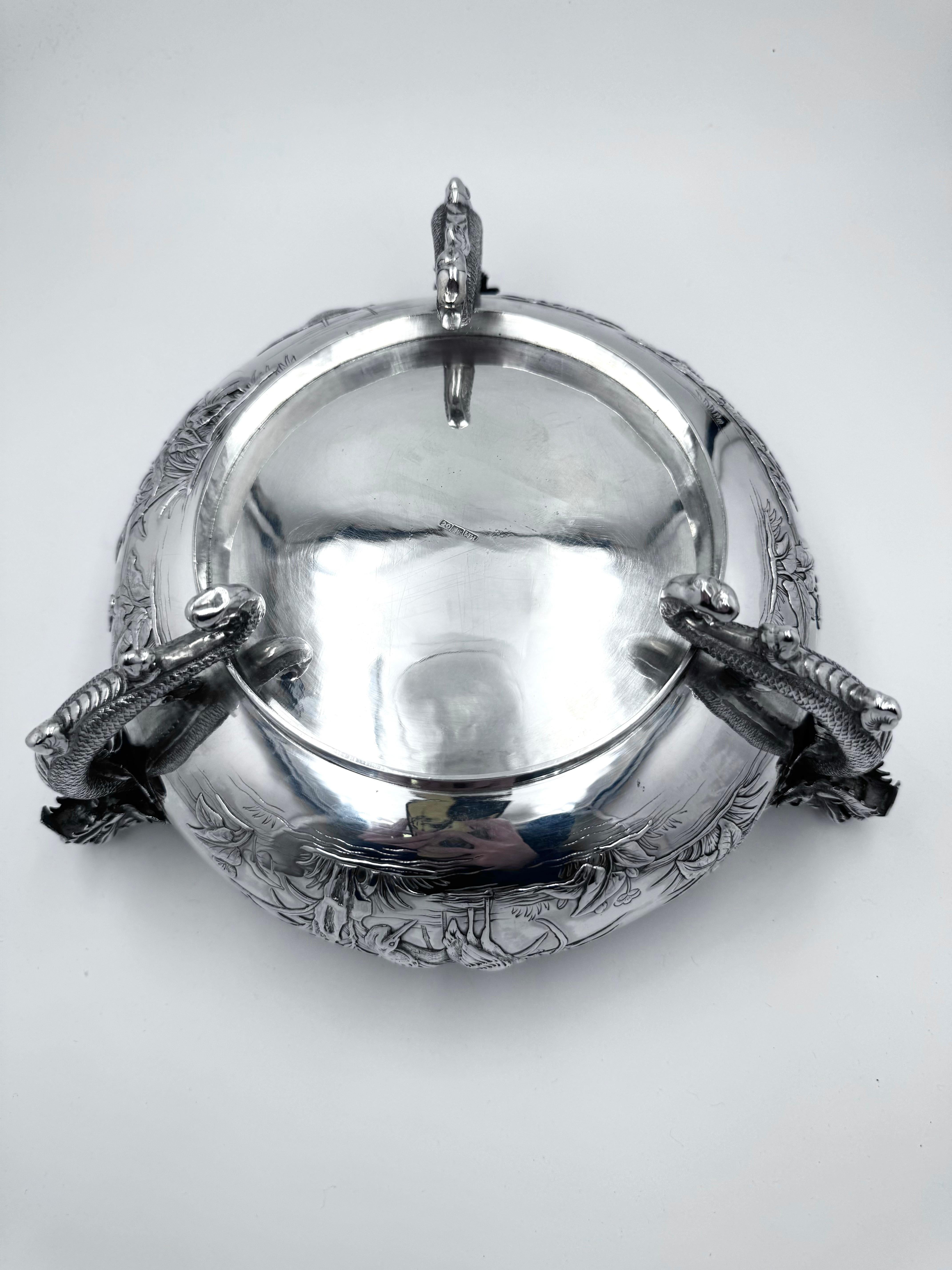 Cuenco chino de plata de exportación en venta 2