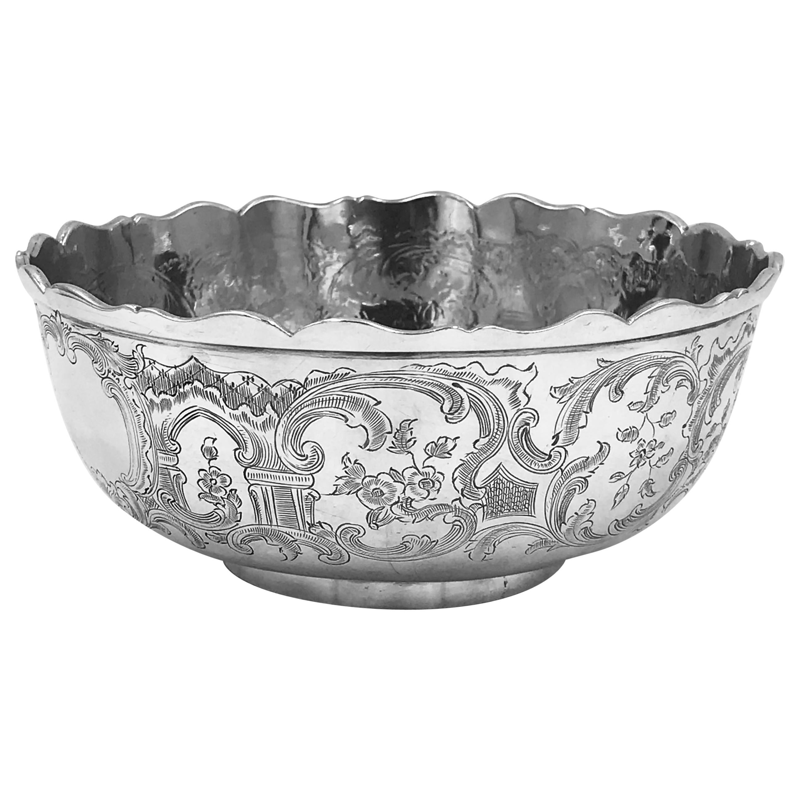 Chinese Export Silver Bowl at 1stDibs