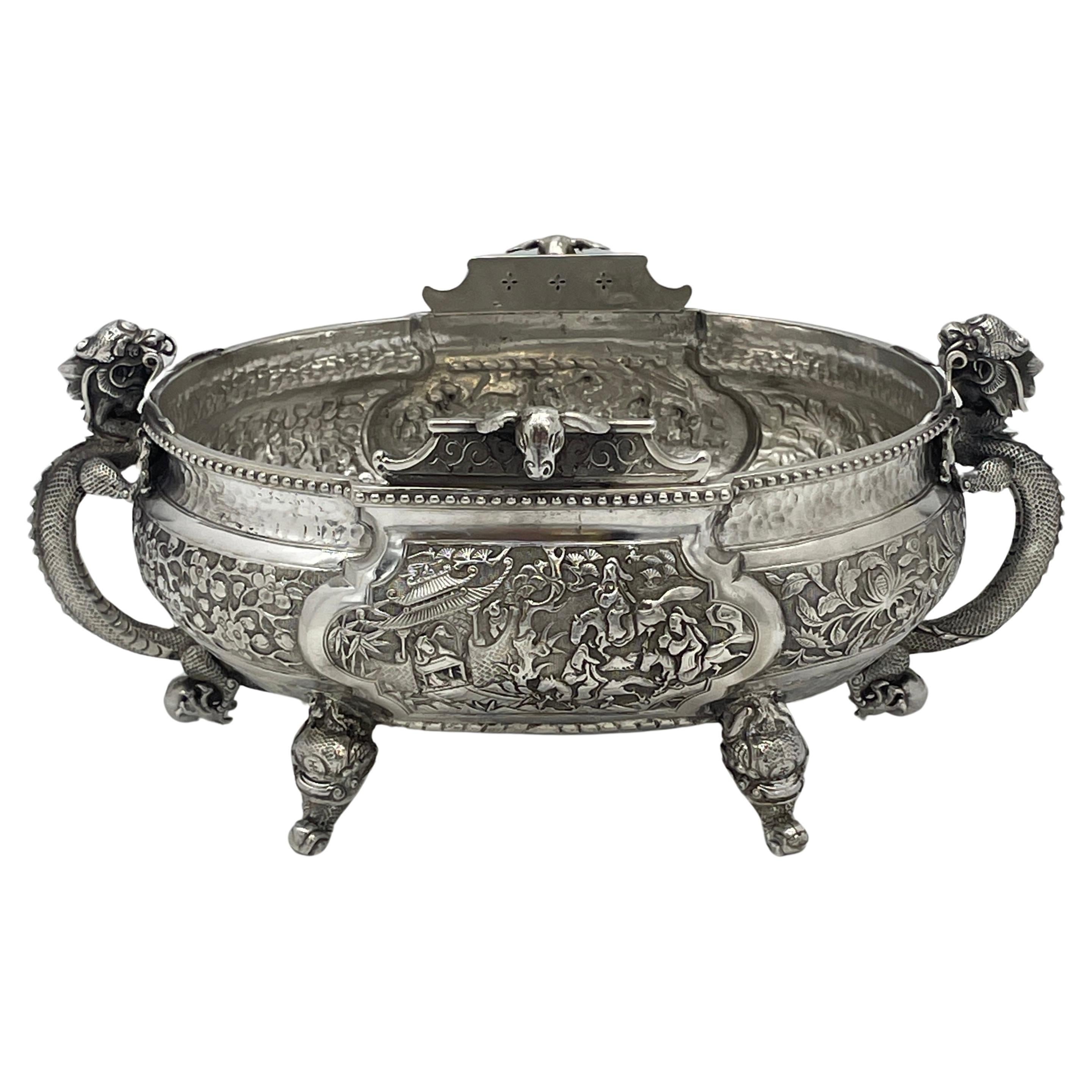 Chinese Export Silver Bowl For Sale