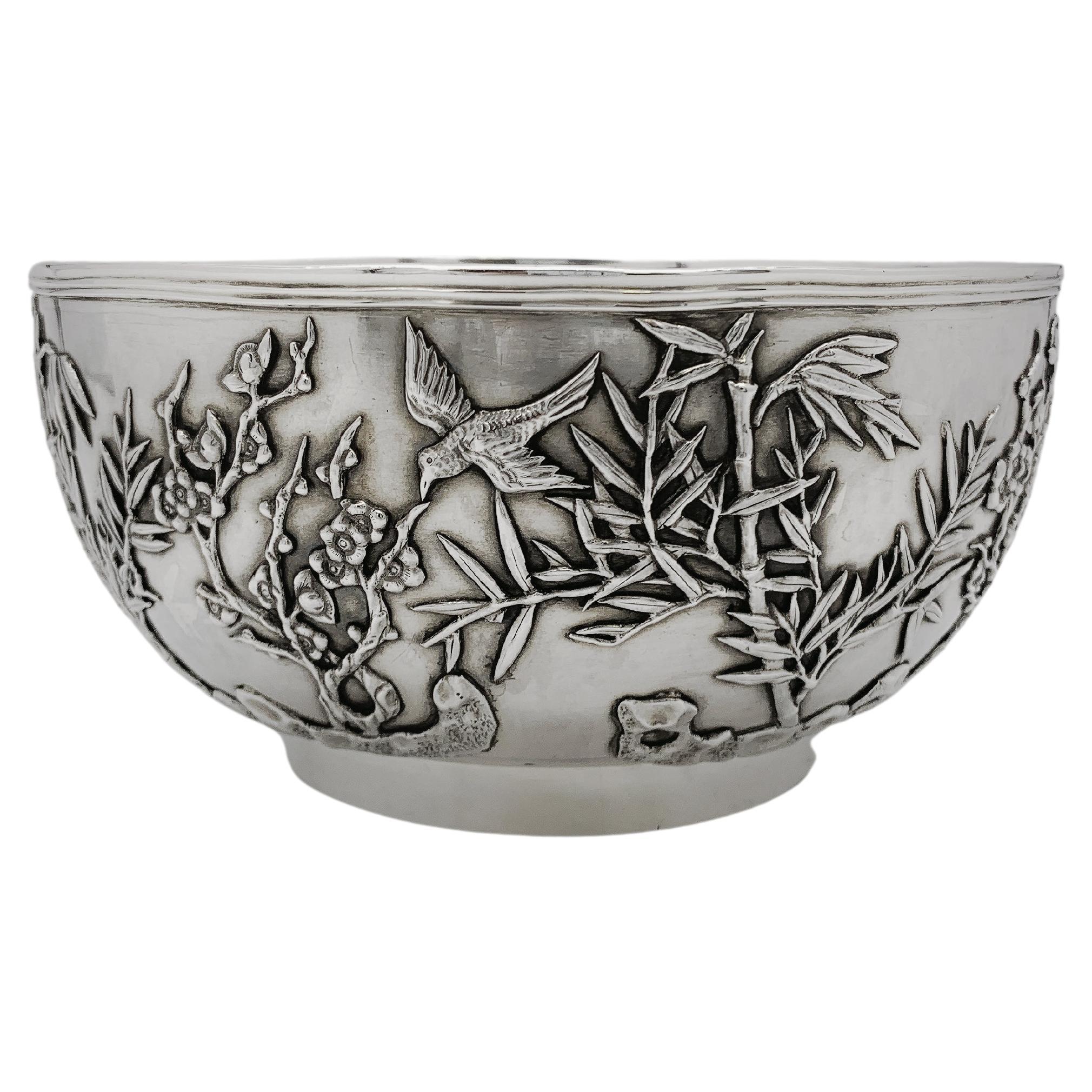 Chinese Export Silver Bowl For Sale