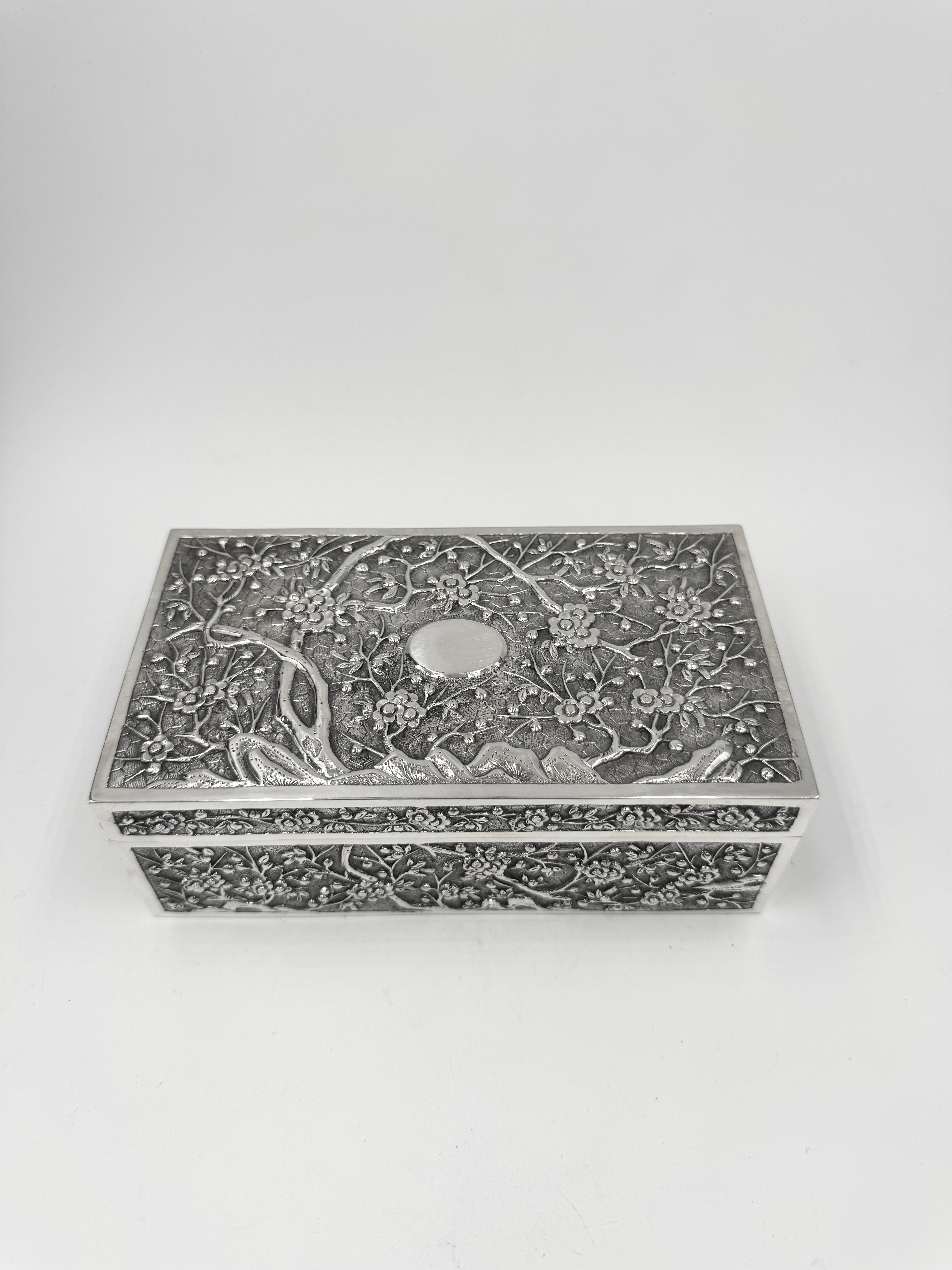 Chinese Export Silver Box For Sale 1