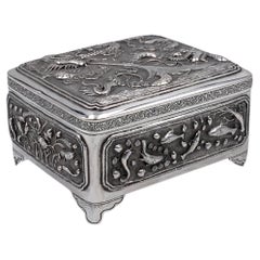 Antique Chinese Export Silver Box