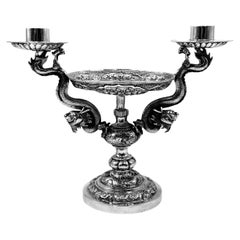 Chandelier et plat en argent d'exportation chinois