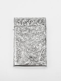 Porte-cartes d'exportation chinoise en argent