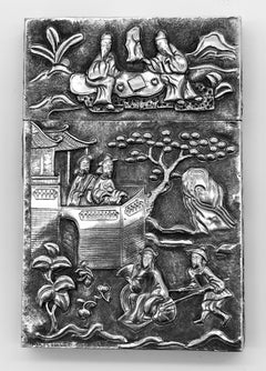 Chinese Export Silver Card Case