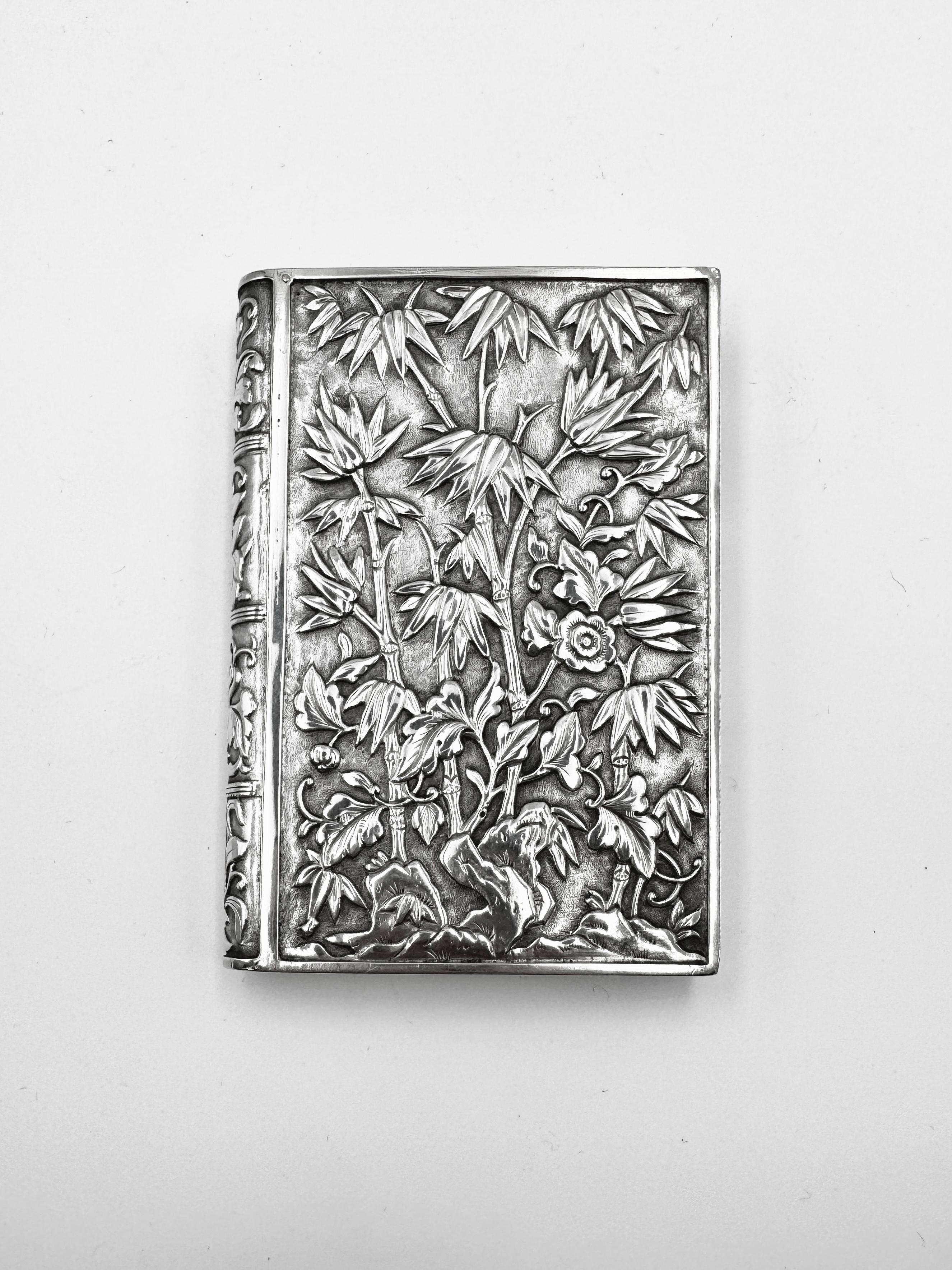 Chinese Export Silver Card Case Exportación china en venta
