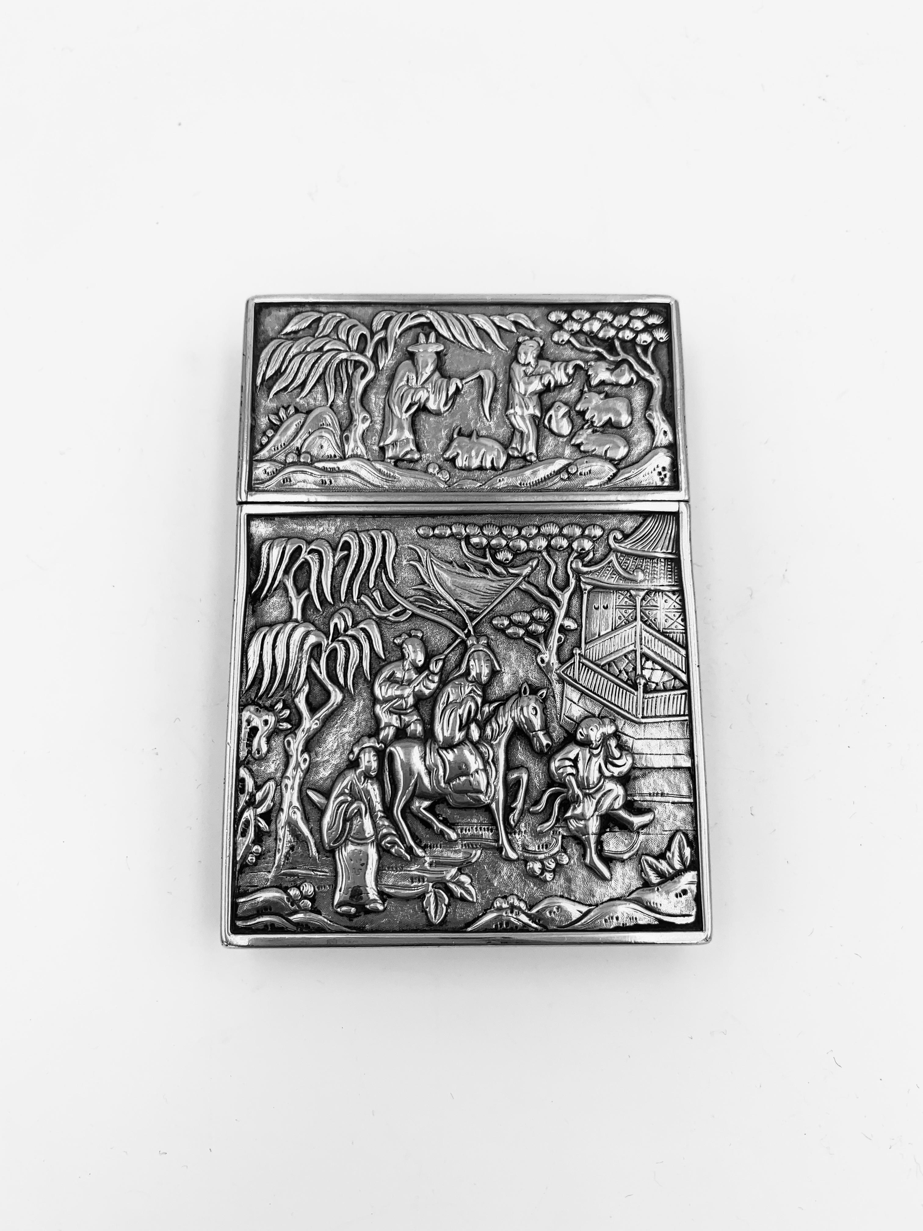 Chinese Export Silver Card Case For Sale 2