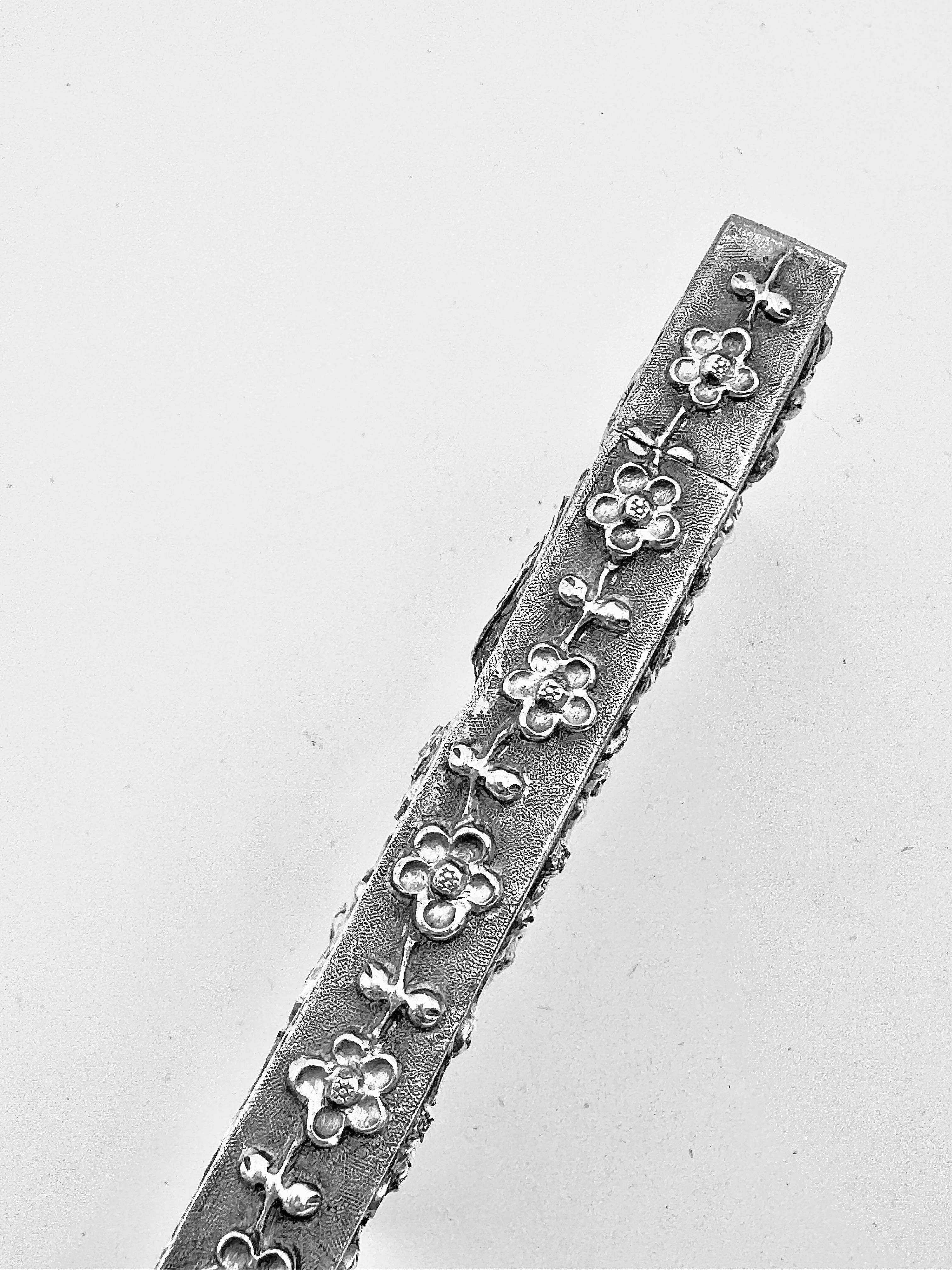 Chinese Export Silver Card Case (Spätes 19. Jahrhundert) im Angebot