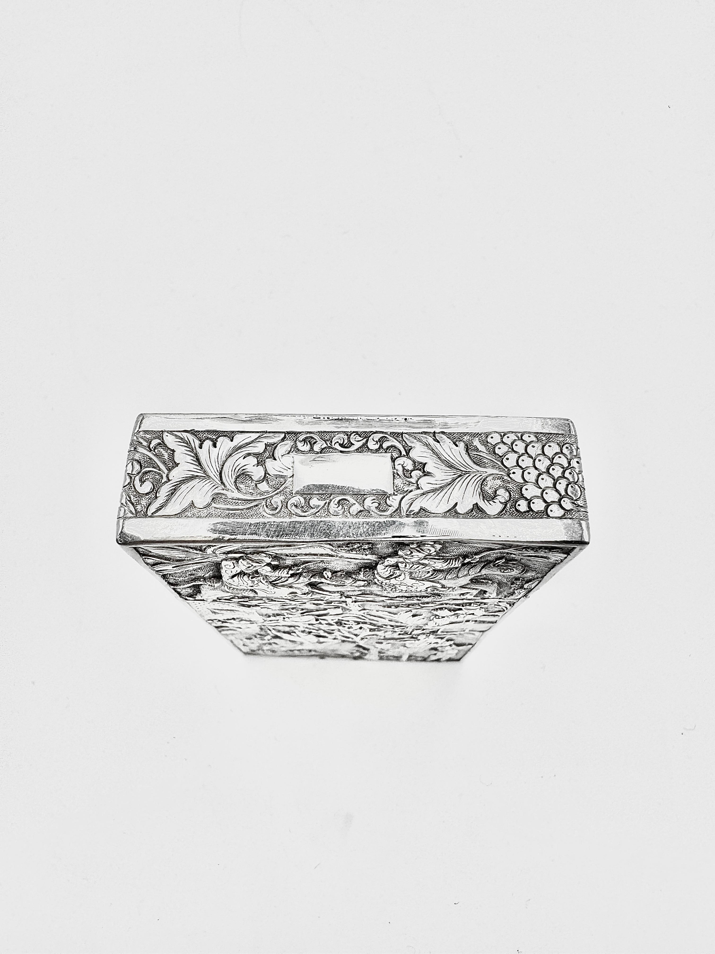 Chinese Export Silver Card Case en venta 1