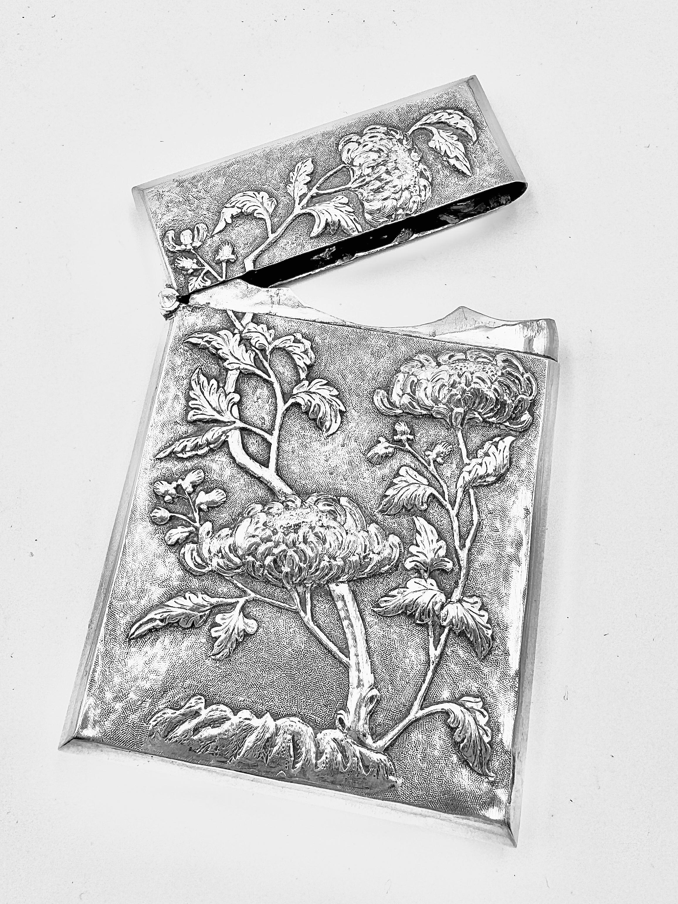 Chinese Export Silver Card Case For Sale 3