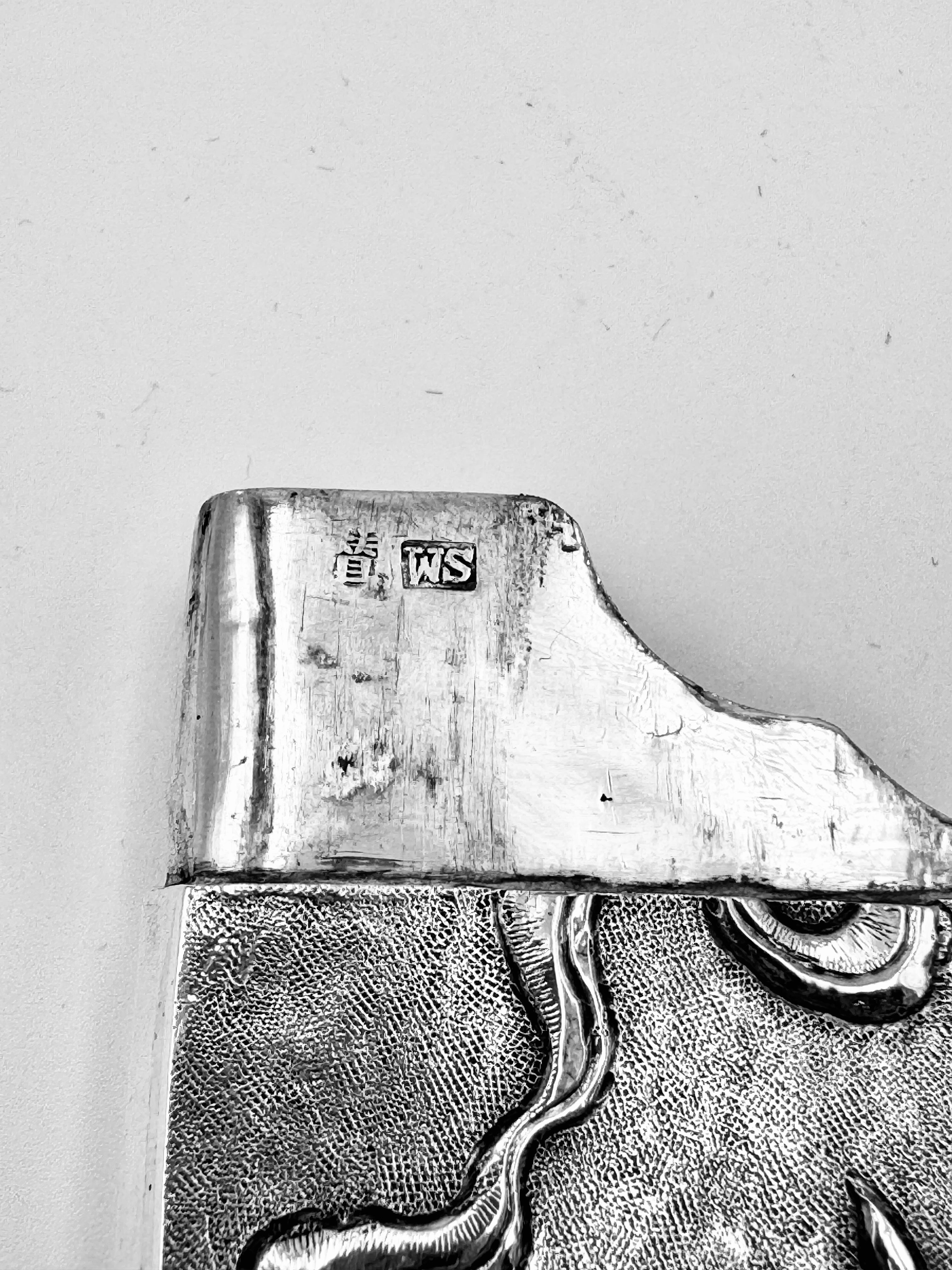 Chinese Export Silver Card Case im Angebot 1