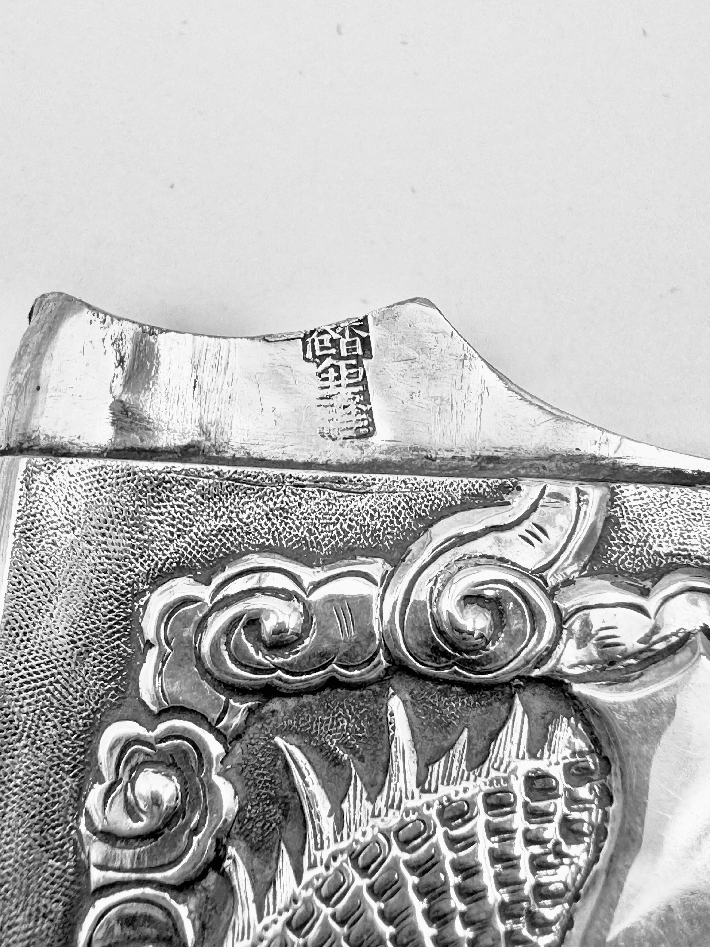 Chinese Export Silver Card Case For Sale 4