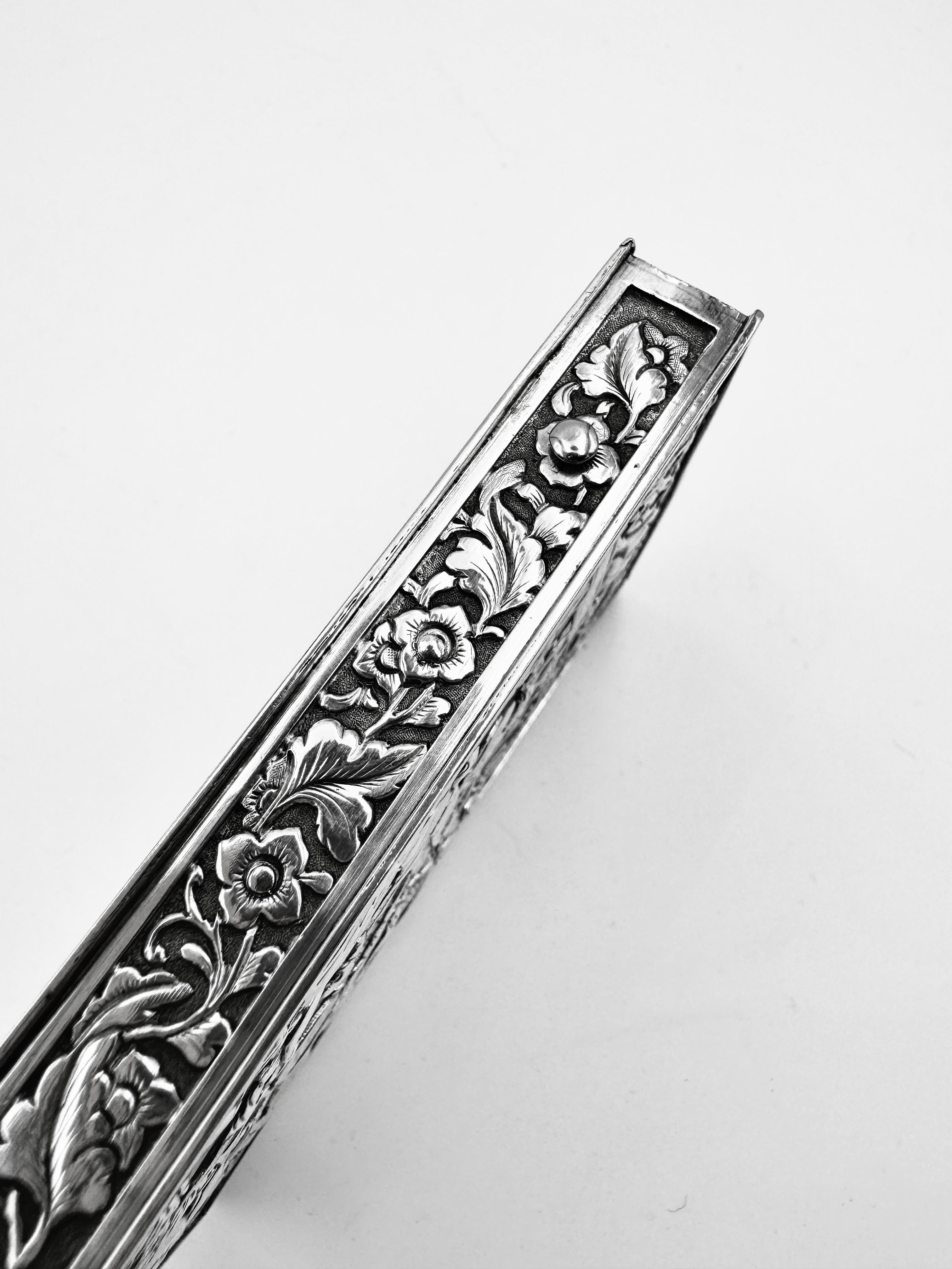 Chinese Export Silver Card Case en venta 3