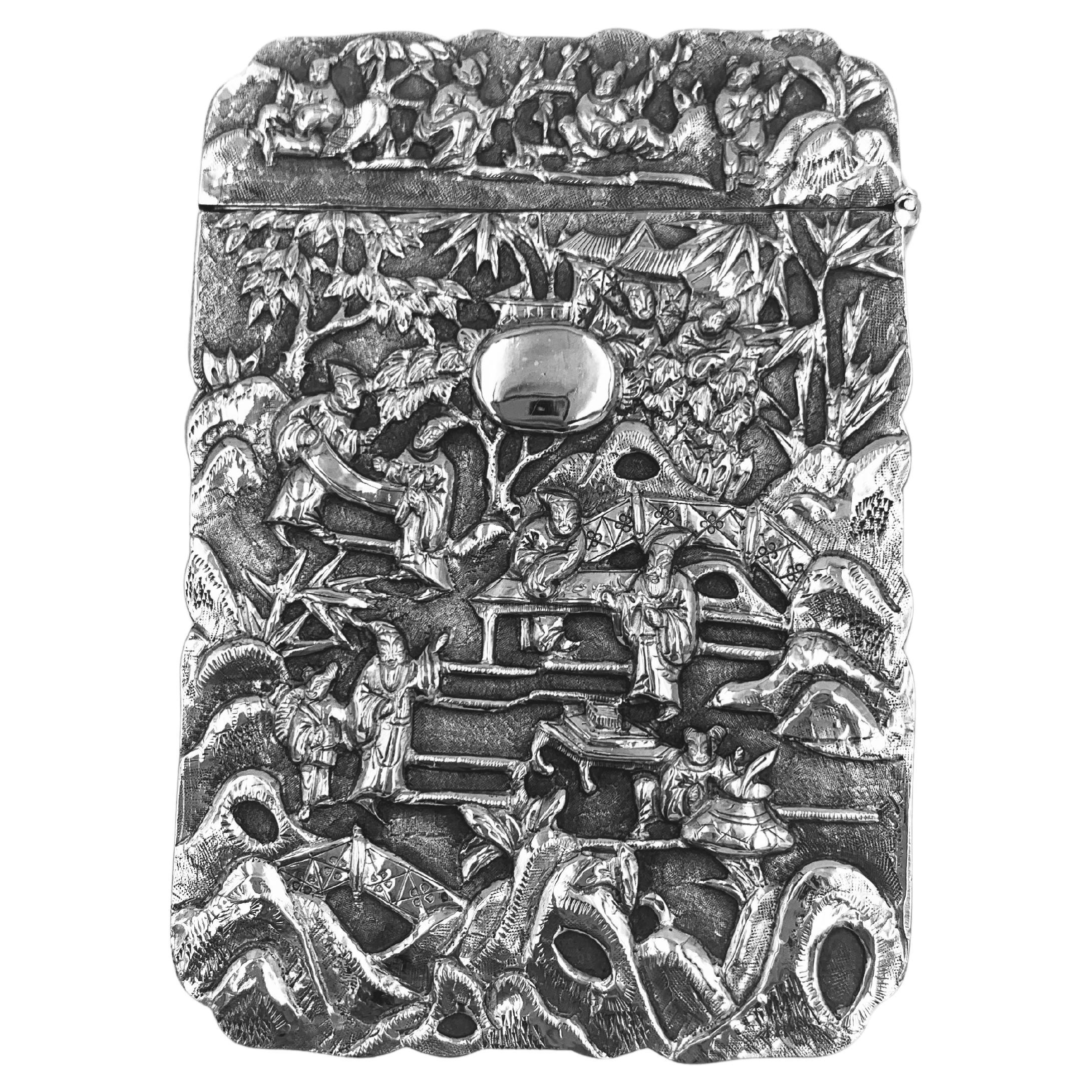 Estuche para tarjetas de plata de exportación chino