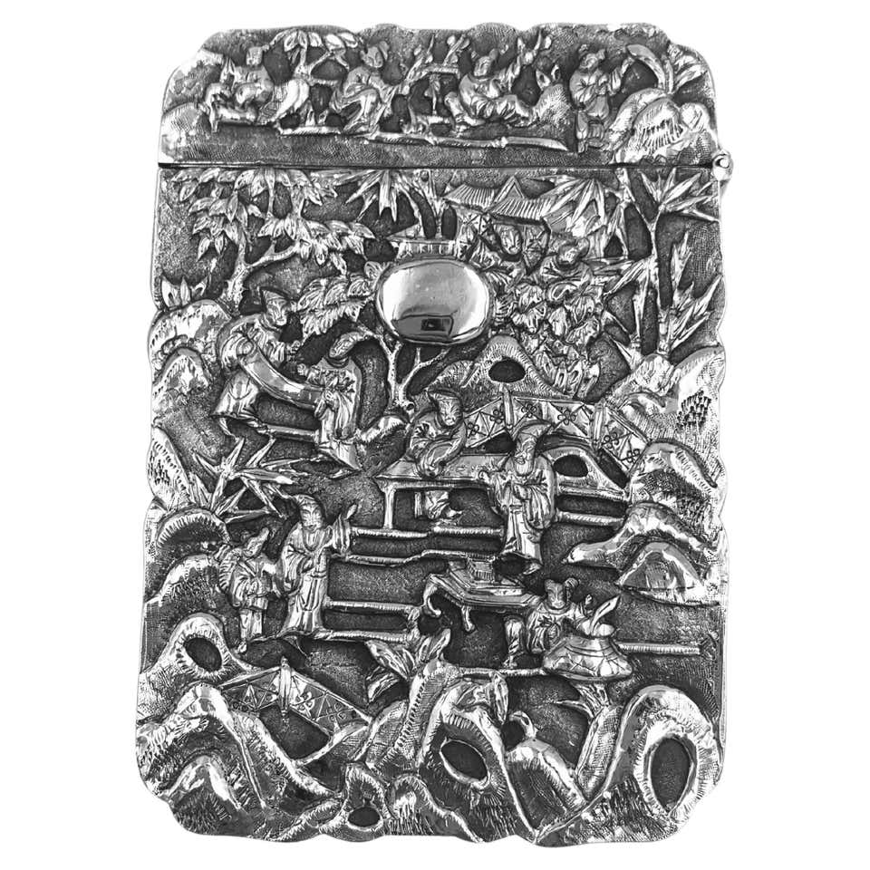 American Coin Silver Calling Card Case For Sale at 1stDibs | silver ...