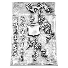 Chinese Export Silver Card Case