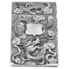 Chinese Export Silver Card Case