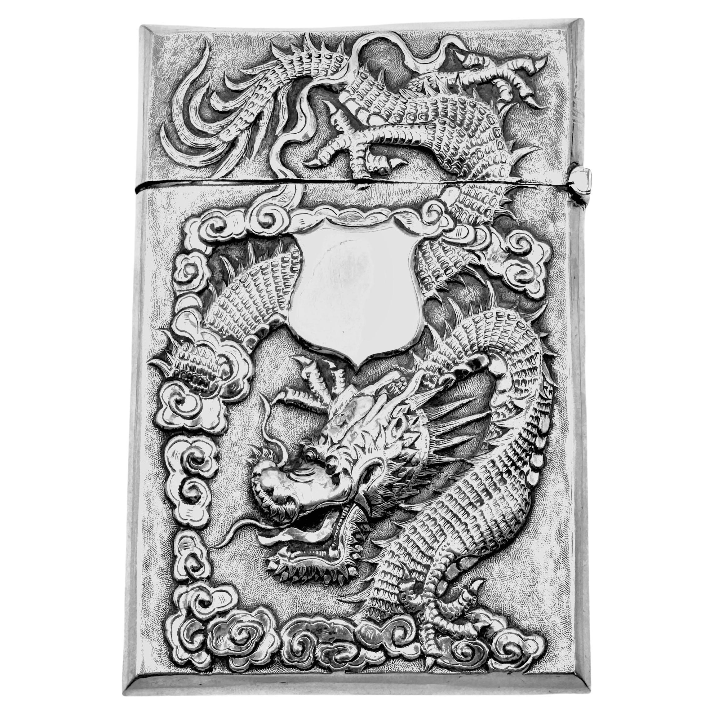 Chinese Export Silver Card Case For Sale