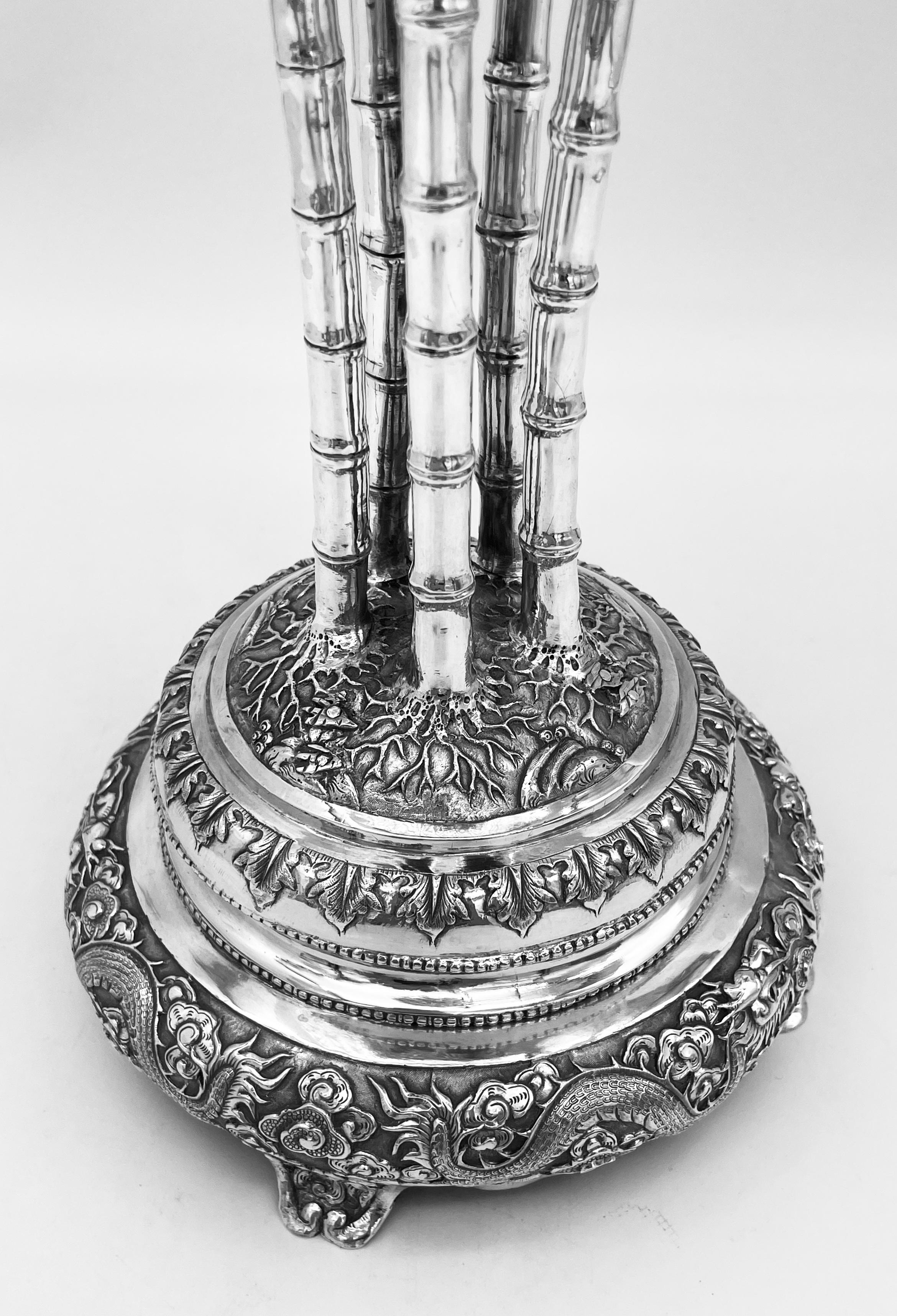 Chinese Export Silver Centrepiece For Sale 1