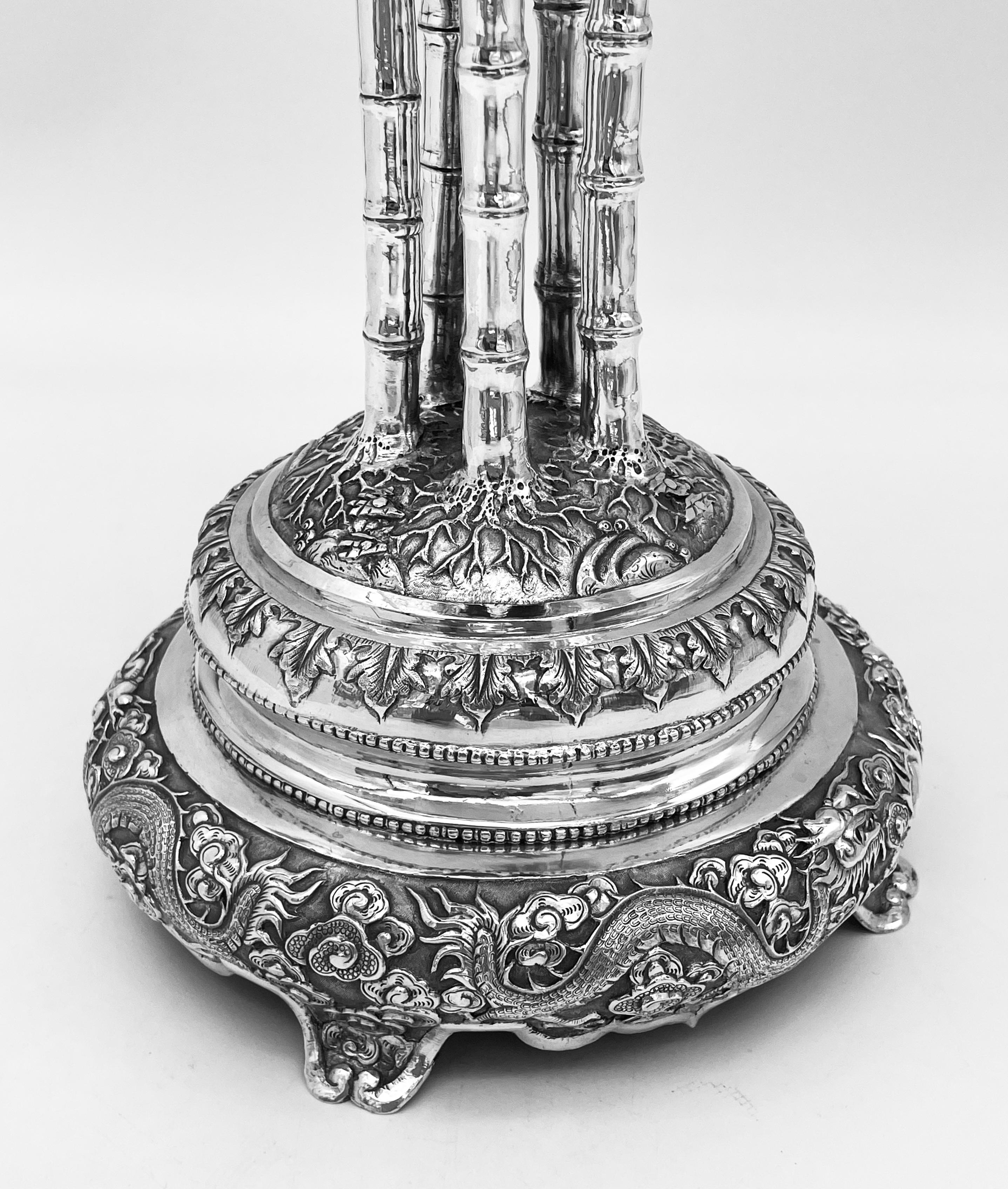 Chinese Export Silver Centrepiece For Sale 2