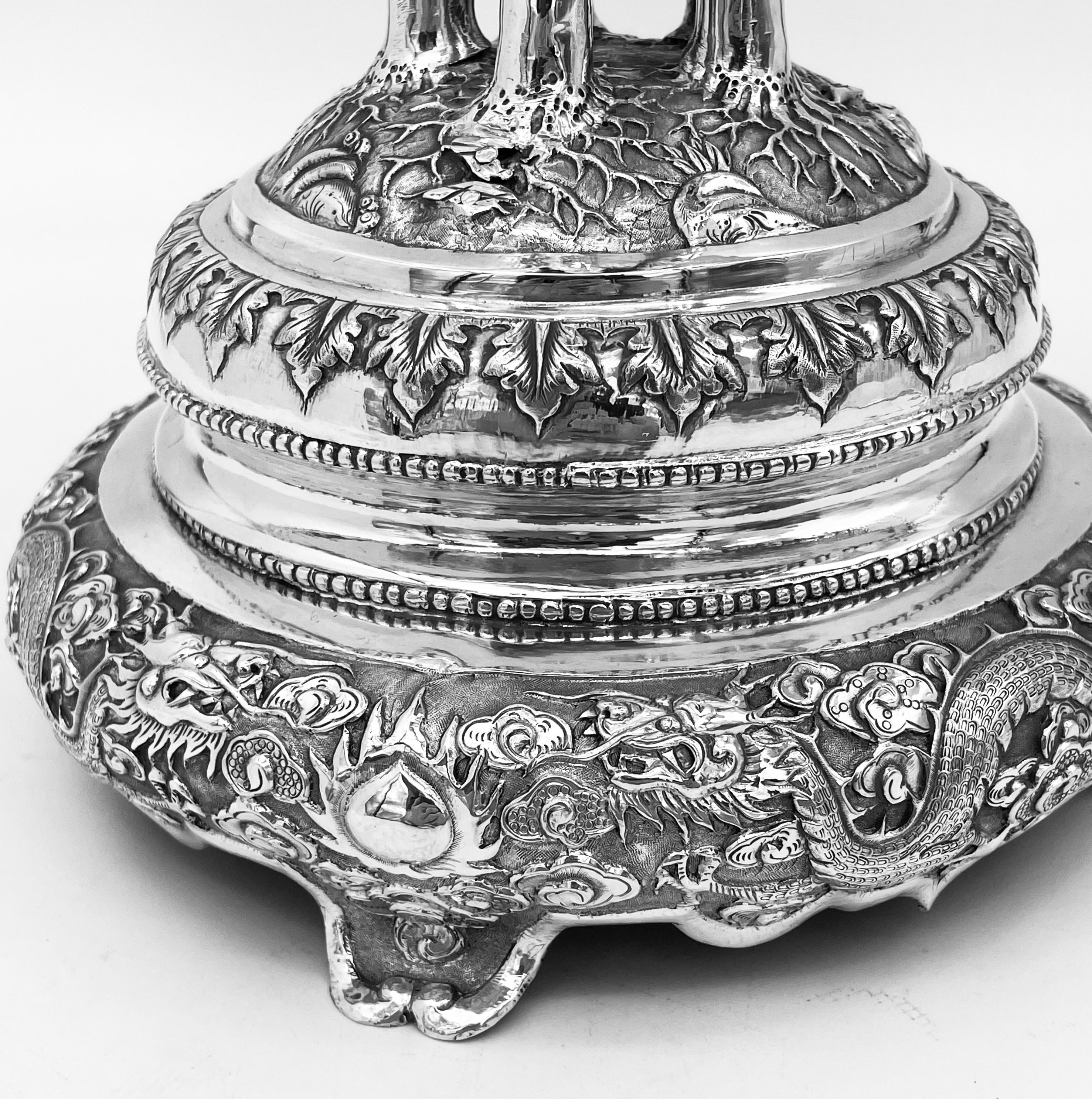Chinese Export Silver Centrepiece For Sale 3