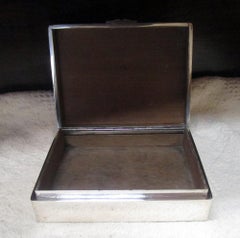 Scatola per sigari in argento da esportazione cinese di Hung Chong & Co.