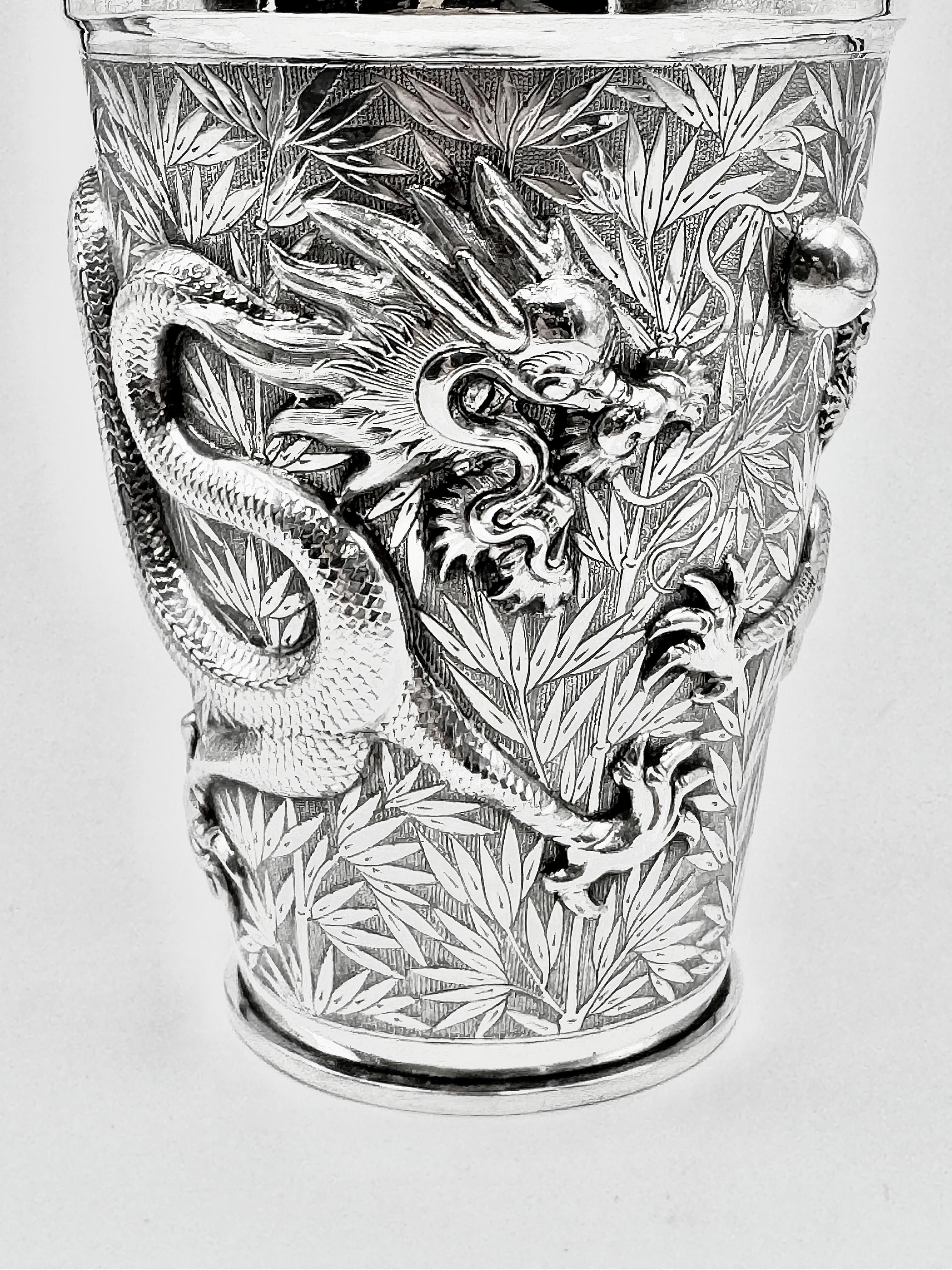Coctelera china de plata de exportación en venta 3