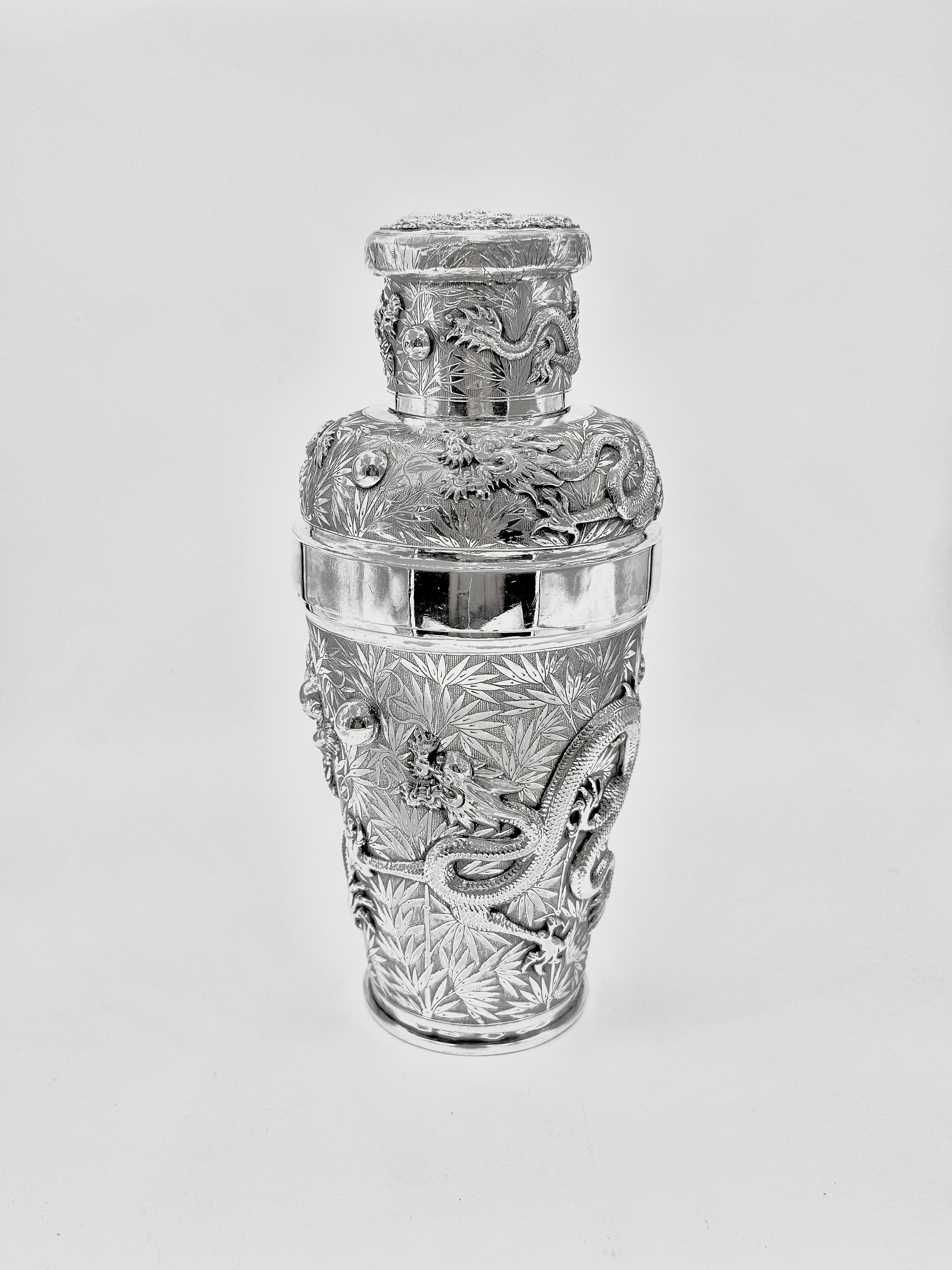 Coctelera china de plata de exportación Exportación china en venta