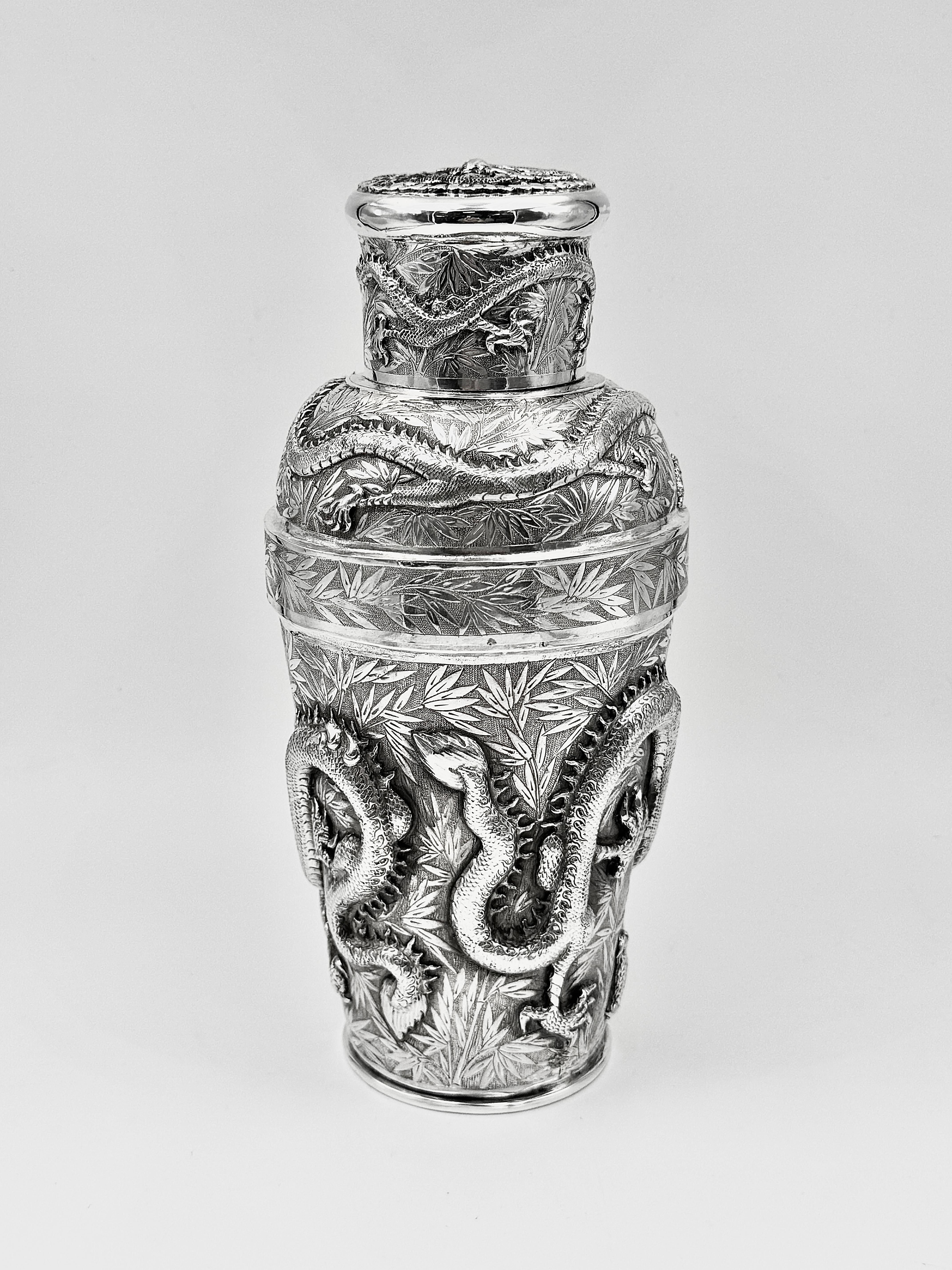 Coctelera china de plata de exportación Exportación china en venta