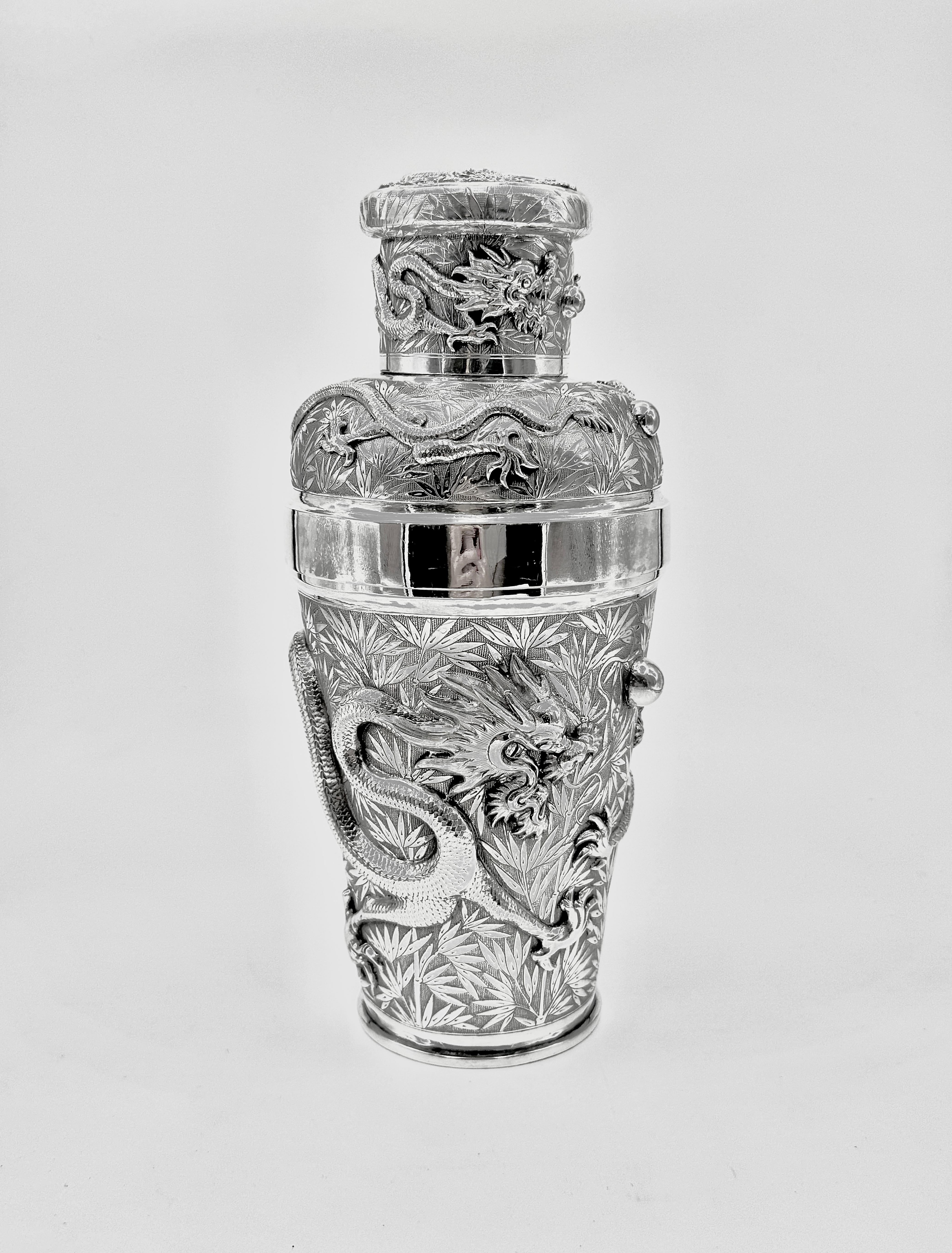 Coctelera china de plata de exportación Chino en venta