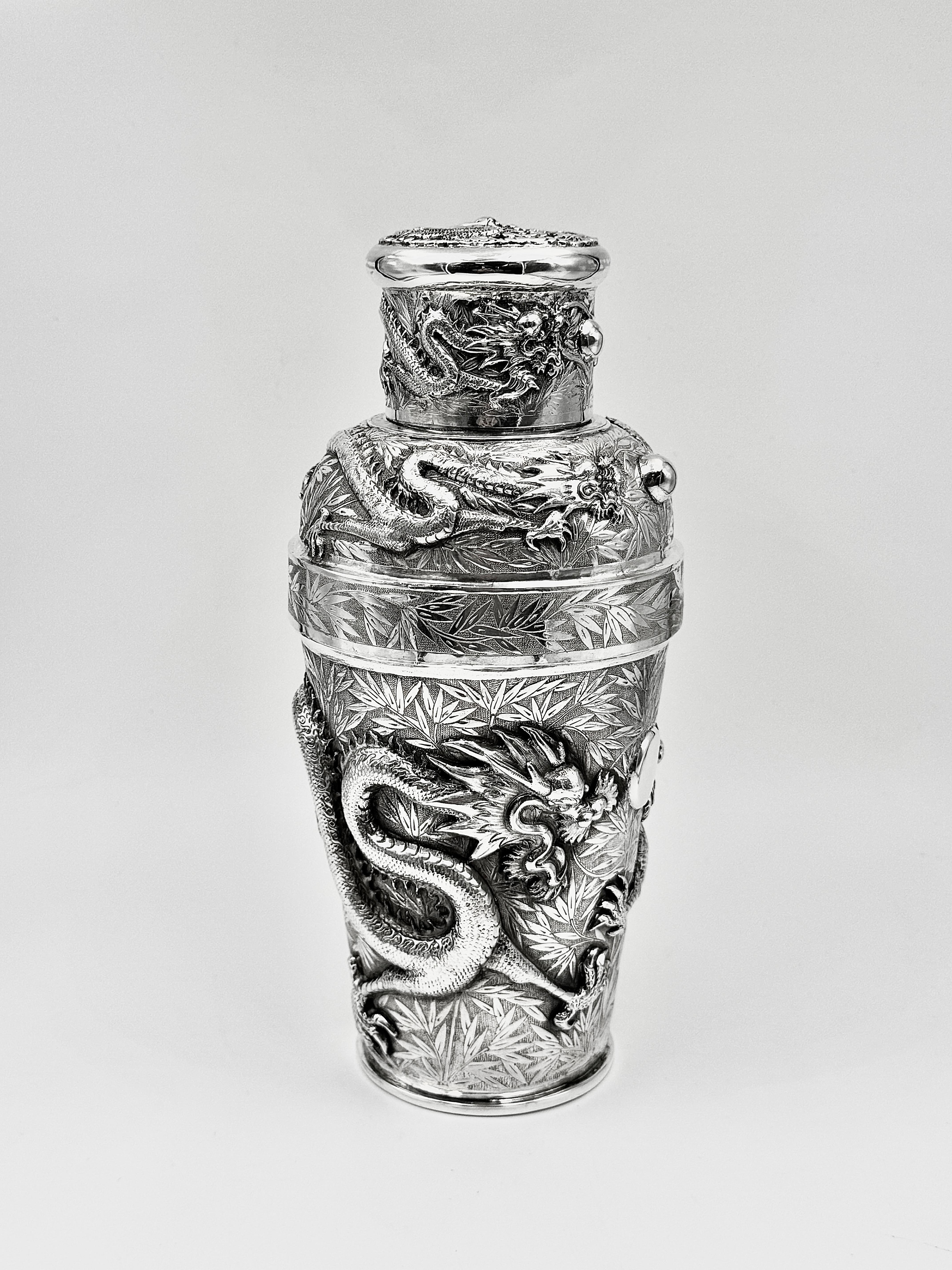 Coctelera china de plata de exportación Chino en venta