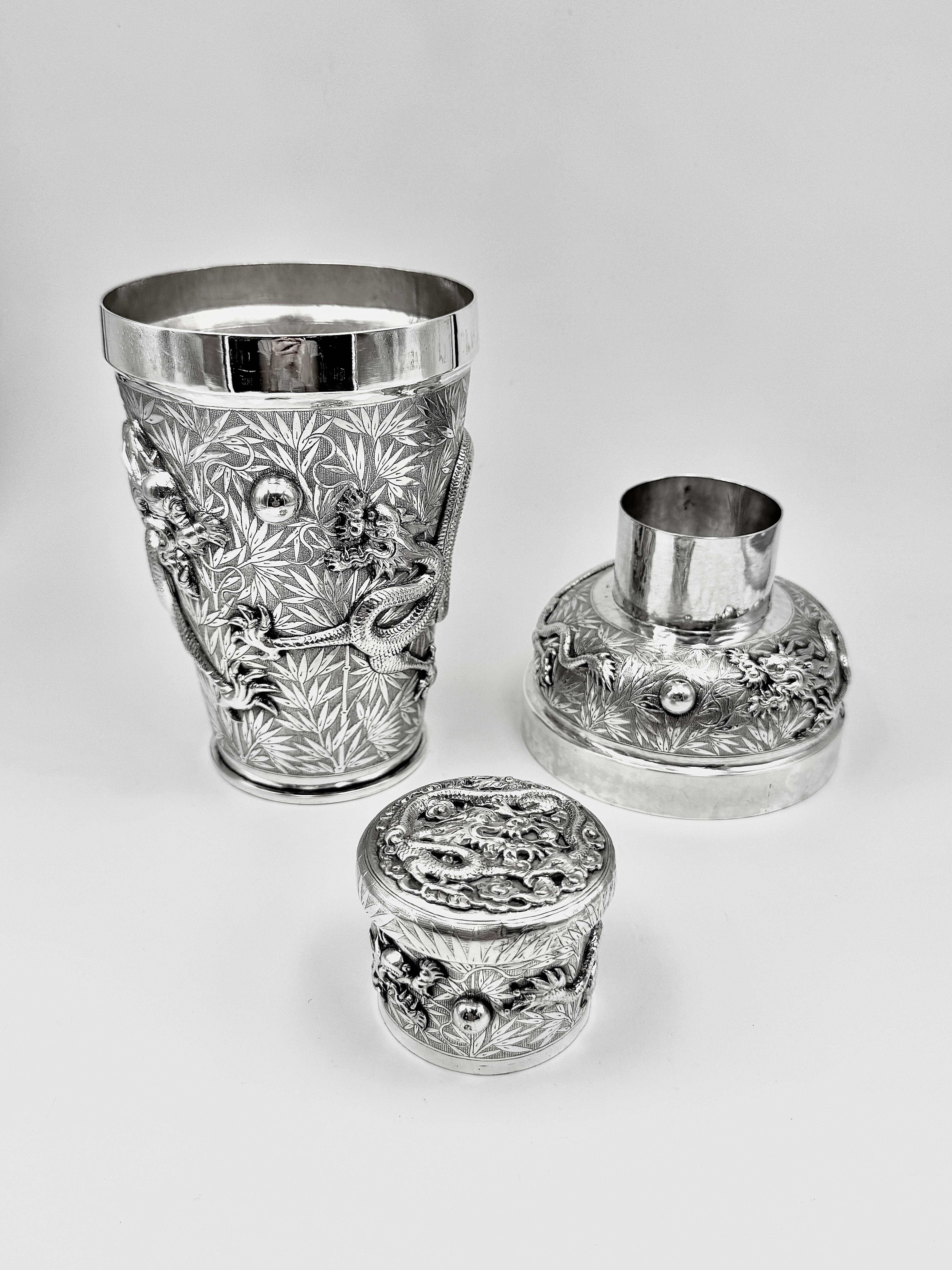 Coctelera china de plata de exportación en Bueno estado para la venta en London, GB