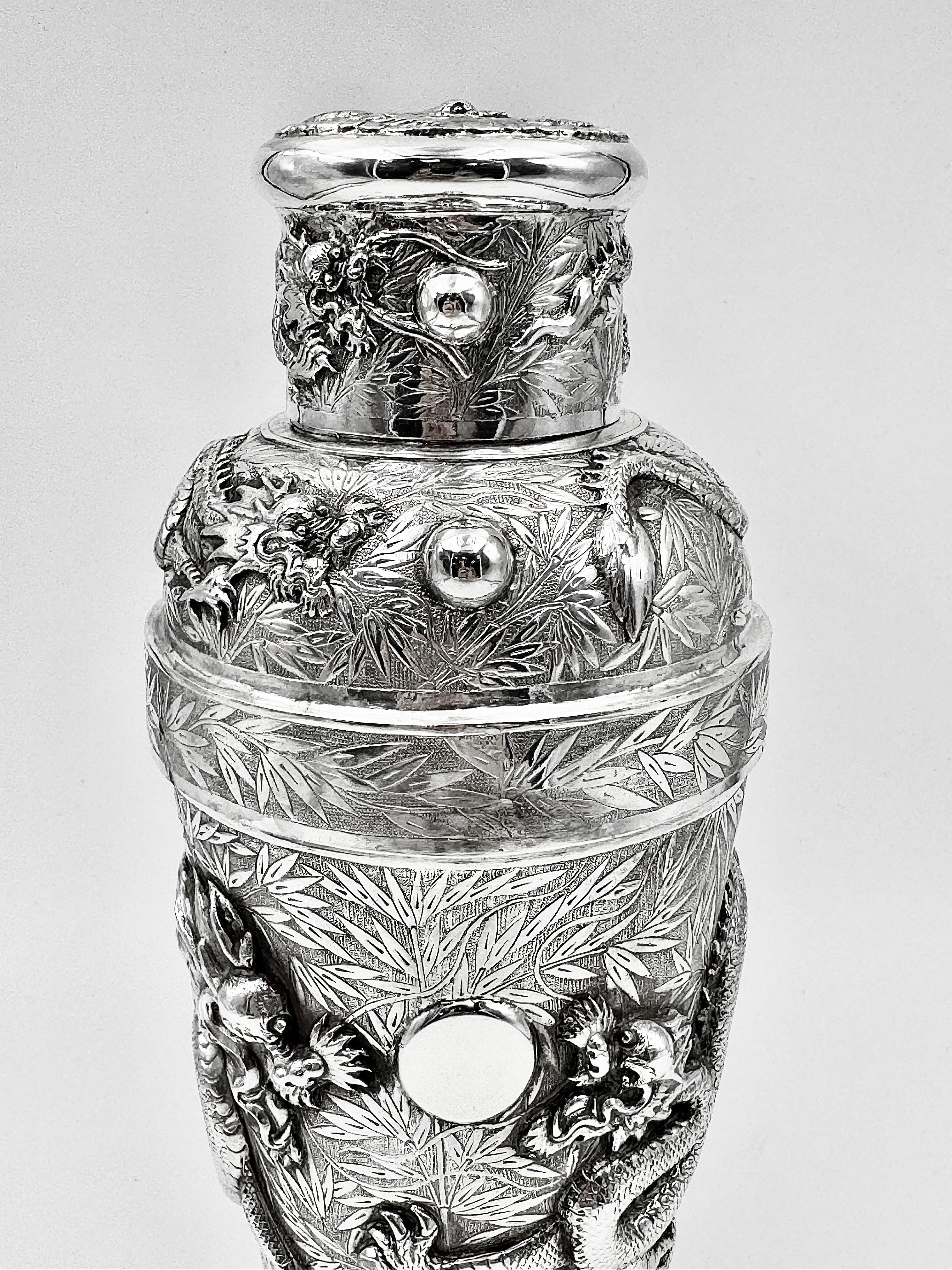 Coctelera china de plata de exportación Silver en venta