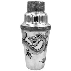 Chinese Export Silver Cocktail Shaker