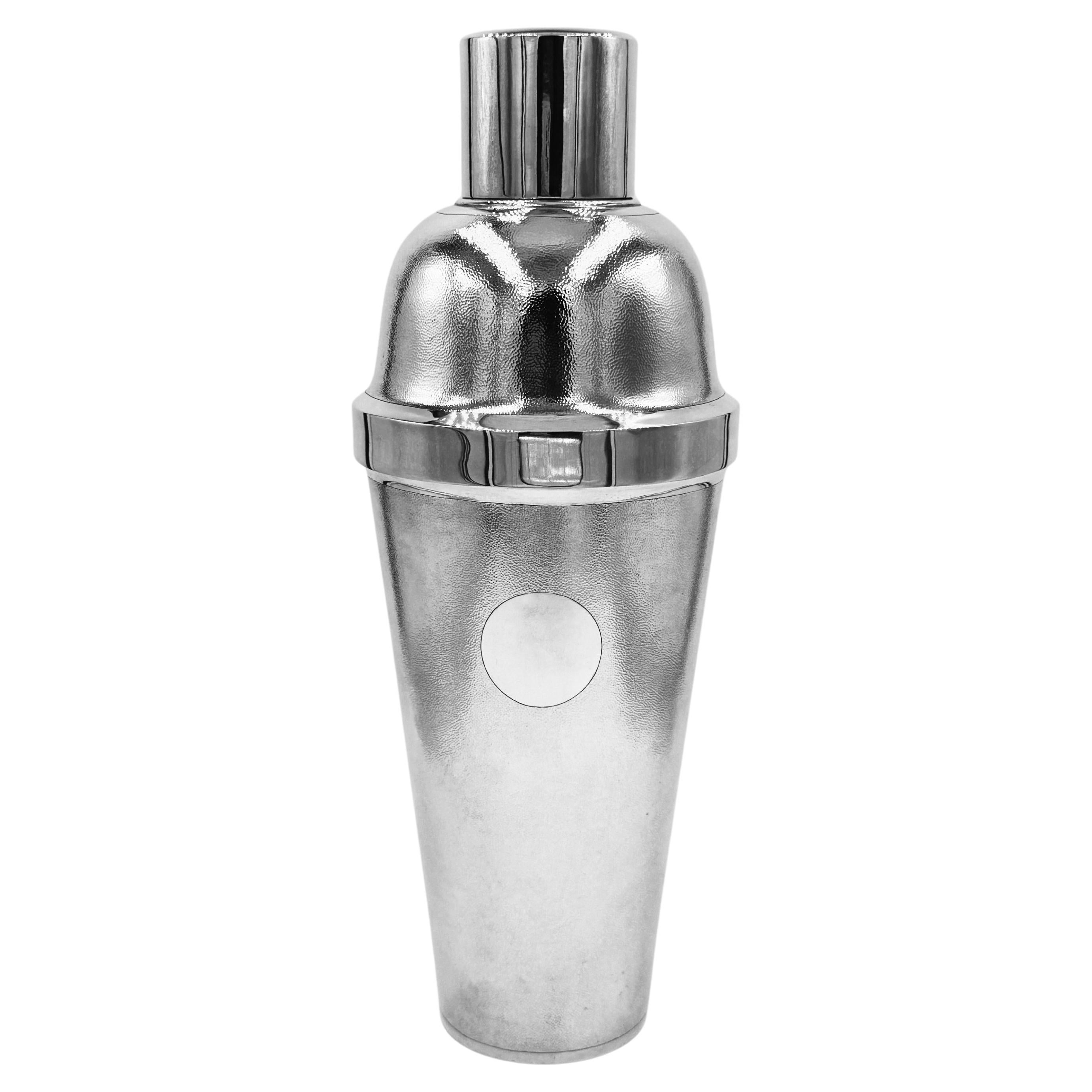 Shaker cocktail chinois en argent