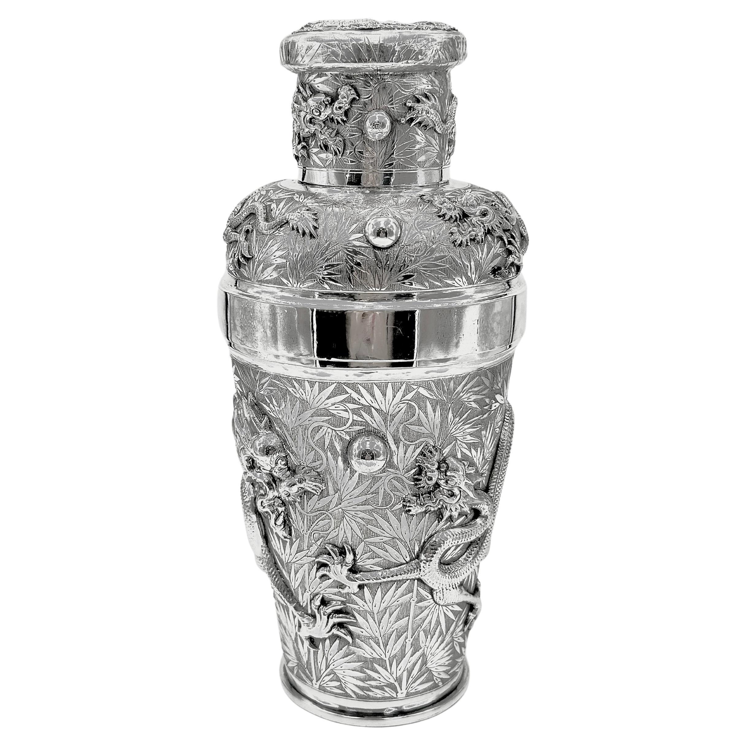Coctelera china de plata de exportación