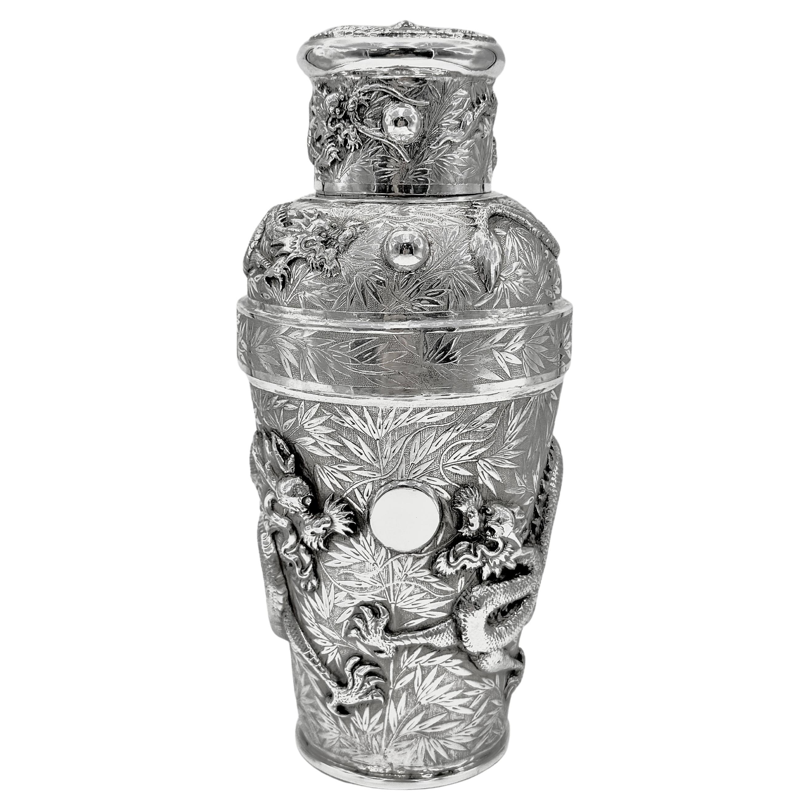 Coctelera china de plata de exportación en venta